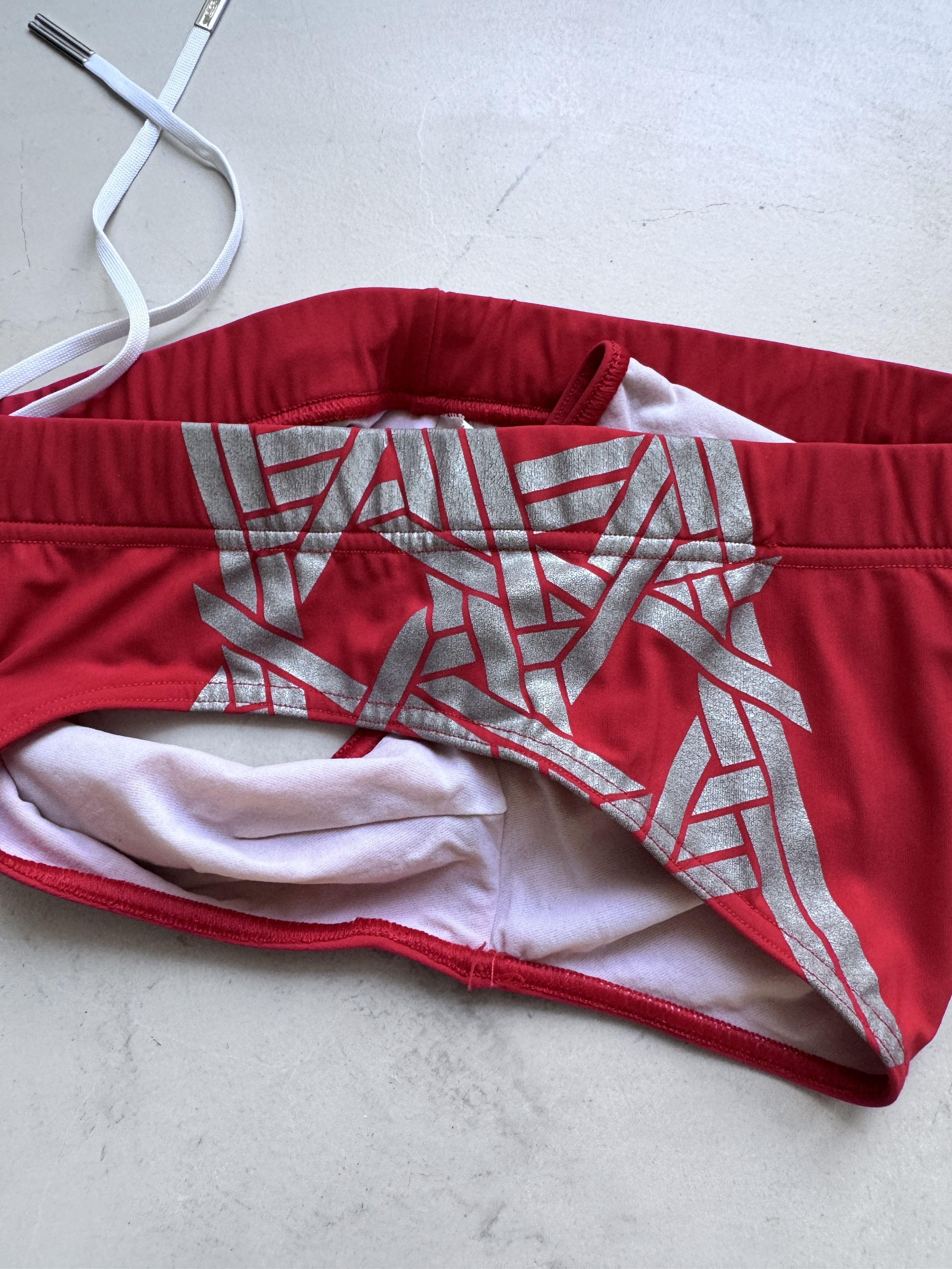 Dior Dior Homme Red with Silver Geometric Print Swim Brief Slip Size US 30 / EU 46 - 3 Thumbnail