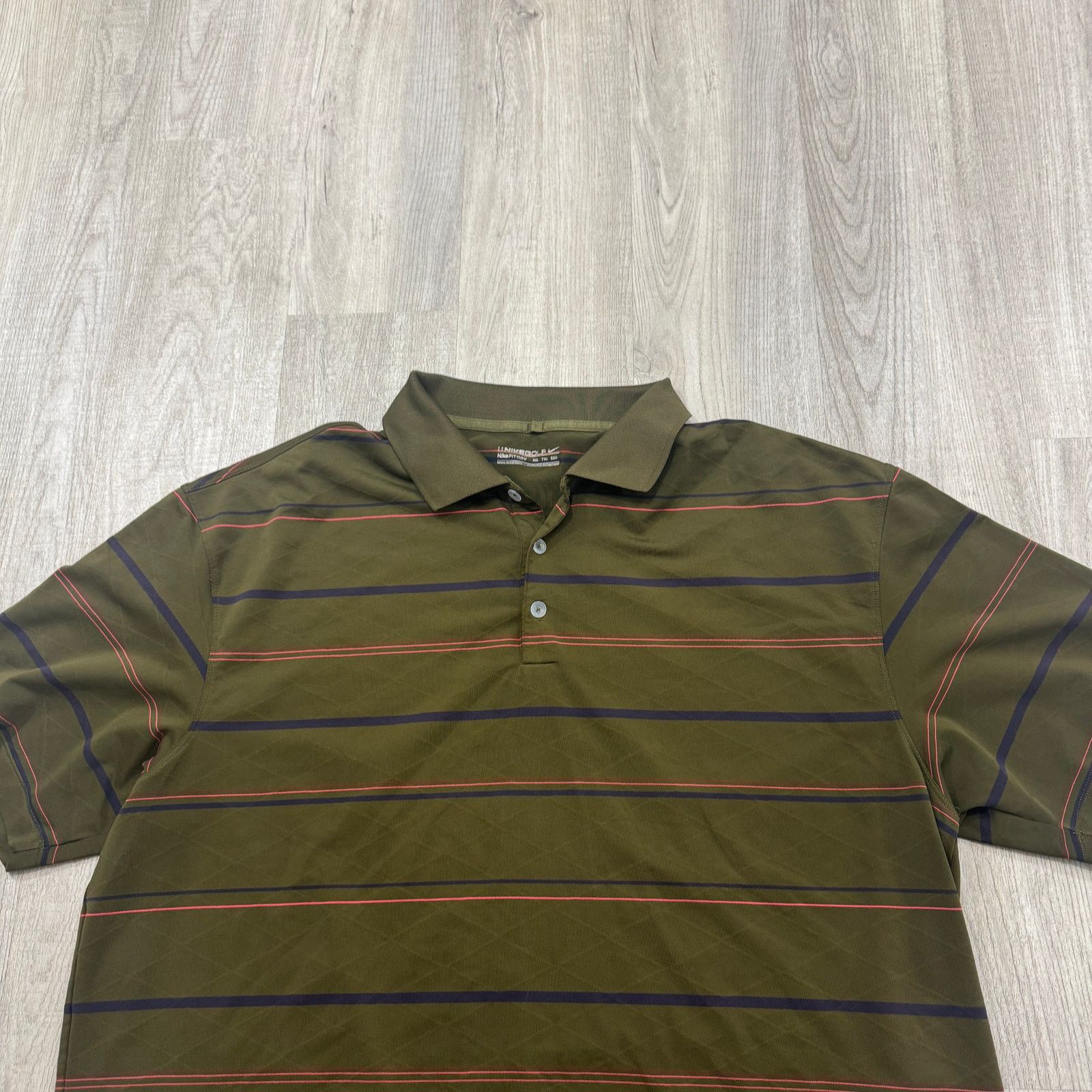 Nike Nike Golf Polo Shirt Mens 2XL XXL Green Striped Golfing Size US XXL / EU 58 / 5 - 1 Thumbnail