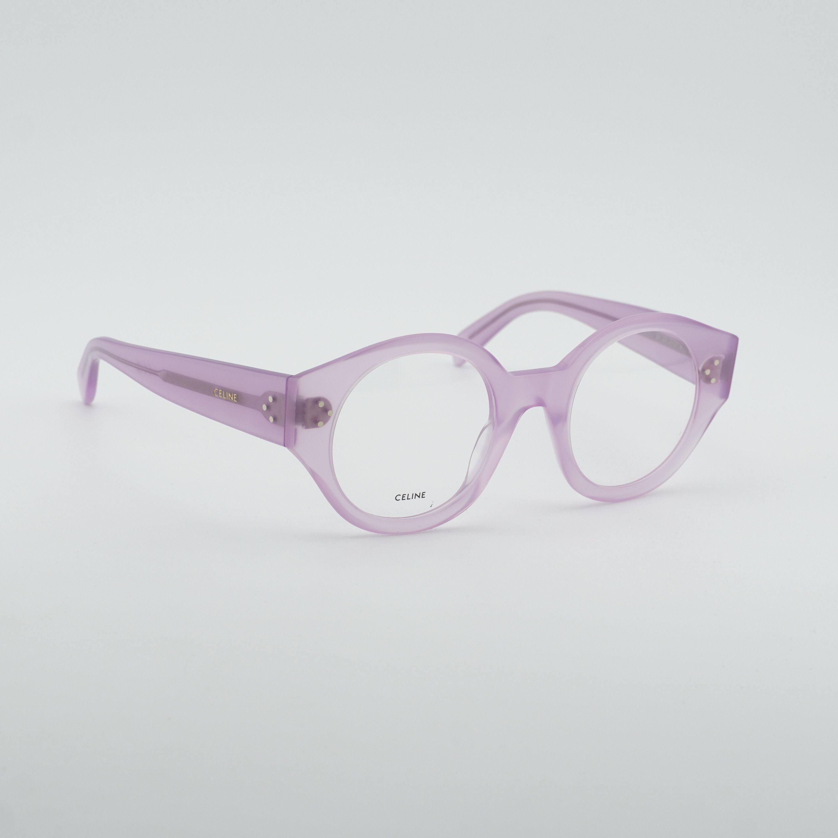Celine Celine CL50123I 078 Eyeglasses Shiny Lilac 48mm Round Frame Size ONE SIZE - 2 Thumbnail