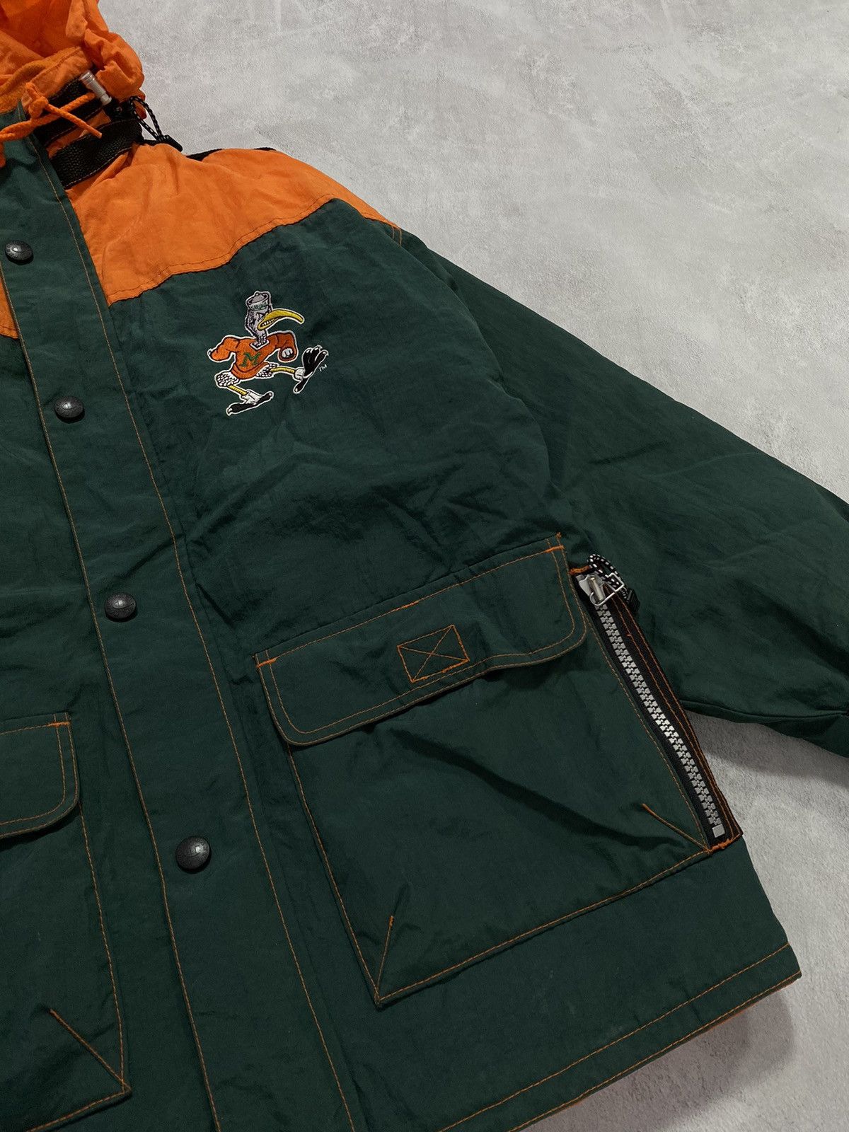 Champion 🏈 Vintage 90s Jacket Champion MIAMI Back Logo Big Dolphins Size US M / EU 48-50 / 2 - 4 Thumbnail