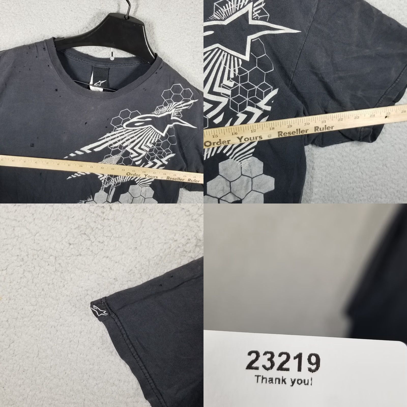 Alpinestars VINTAGE Y2K Alpinestars Graphic Shirt Black Adult Large Distressed Grunge Motorcycle Mens Size US L / EU 52-54 / 3 - 8 Thumbnail