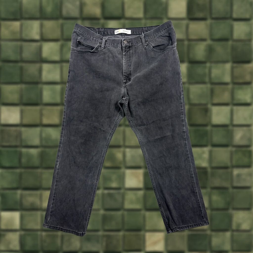 Lee Lee Jeans Men’s Faded Black Regular Fit Straight Leg Outdoors Comfort 42x30 Size US 42 / EU 58 - 1 Thumbnail