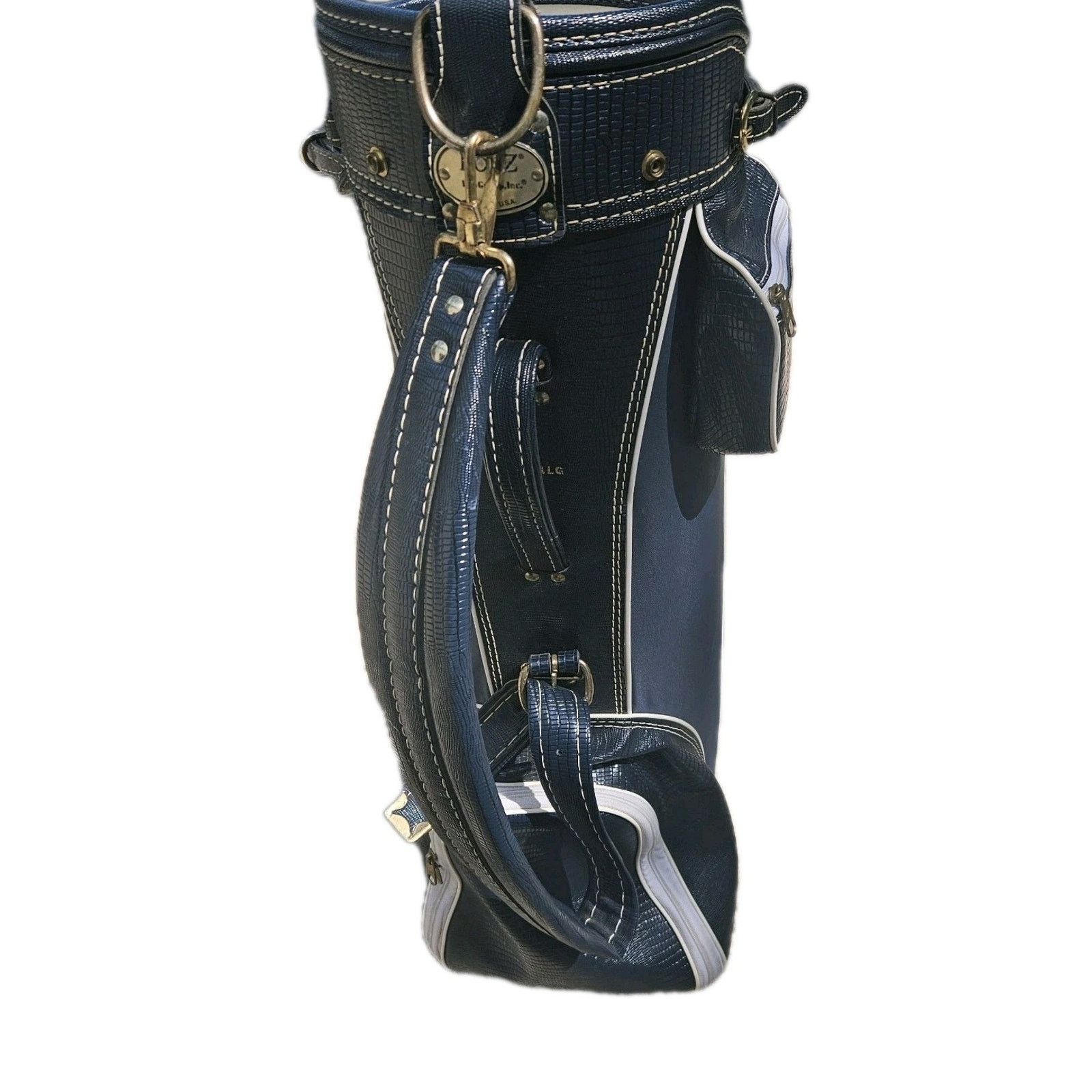 Hot Topic VTG Hot-Z Golf Bag 6 Way Leather & Canvas Rain Cover USA Size ONE SIZE - 6 Thumbnail