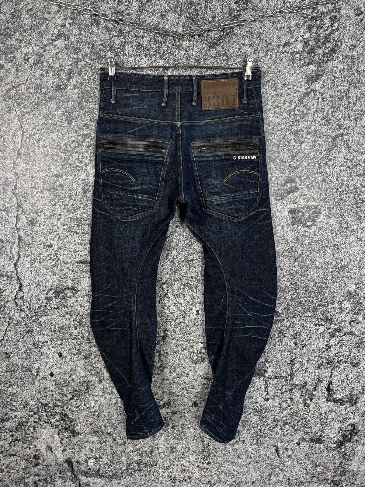 G-Star G-Star RAW 3D Denim Riley Loose Tapered Distressed Jeans Size US 30 / EU 46 - 12 Thumbnail