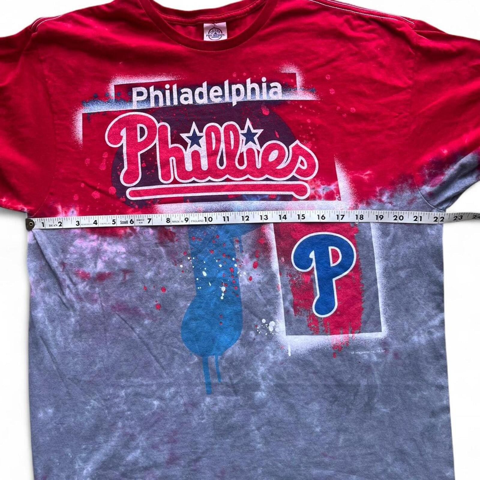 Gildan Multicolored Philadelphia Phillies Tie-Dye Graphic T-Shirt Size US L / EU 52-54 / 3 - 4 Thumbnail
