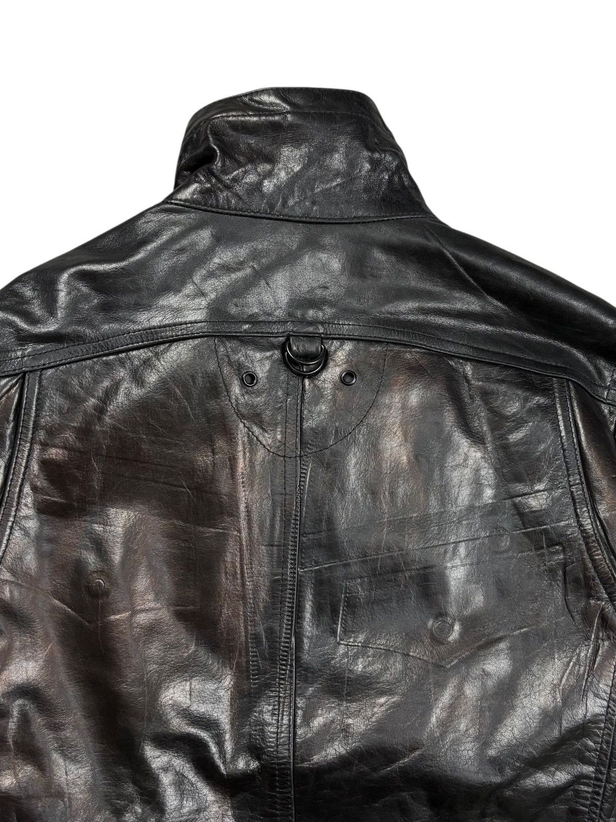 Ekam 2000s Atelier Sab - Rider Burned Leather Jacket Size US M / EU 48-50 / 2 - 6 Thumbnail