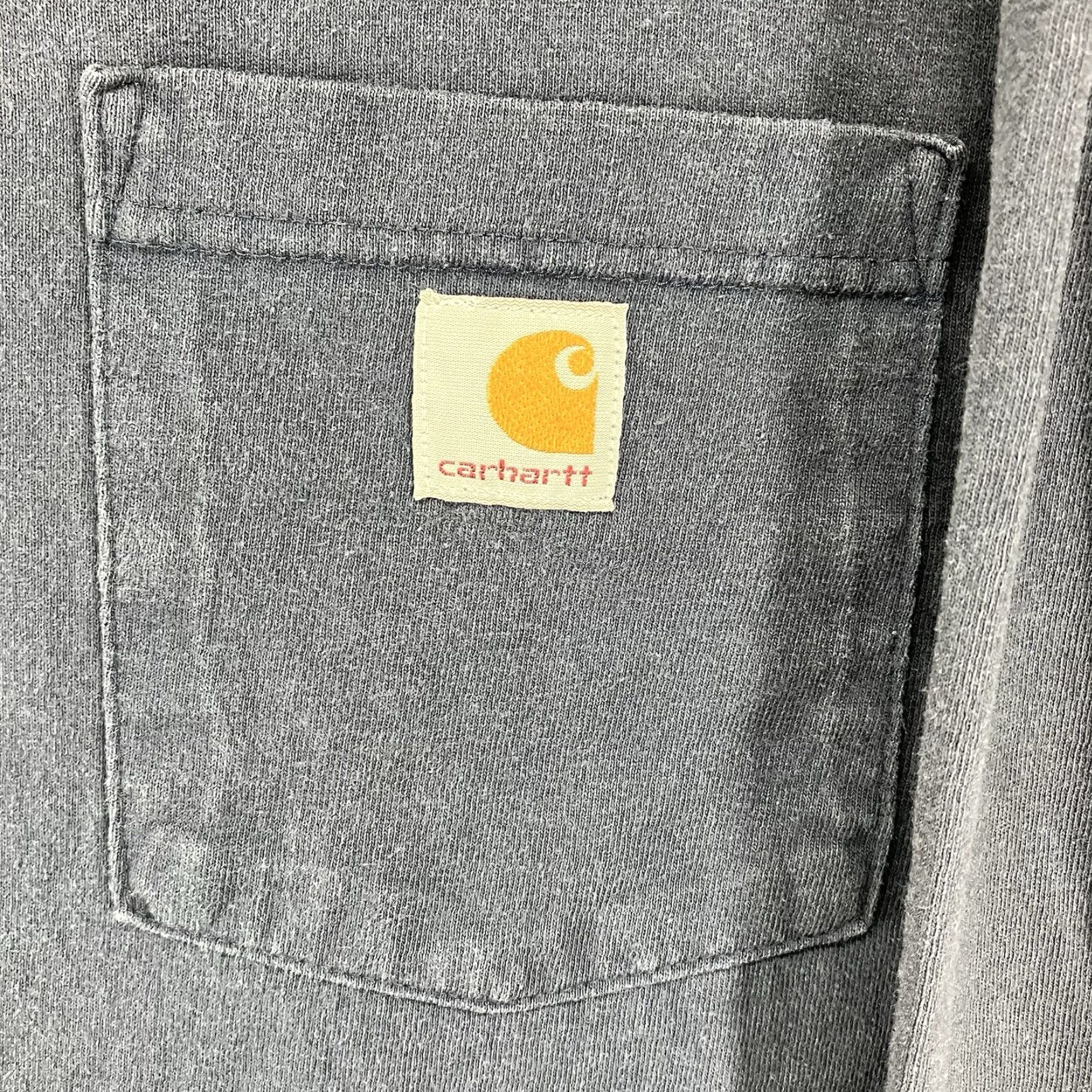 Carhartt Carhartt Mens Navy Large Long Sleeve Henley T-Shirt Heavy Cotton Regular Fit Pockets Logo Blue Size US L / EU 52-54 / 3 - 5 Thumbnail