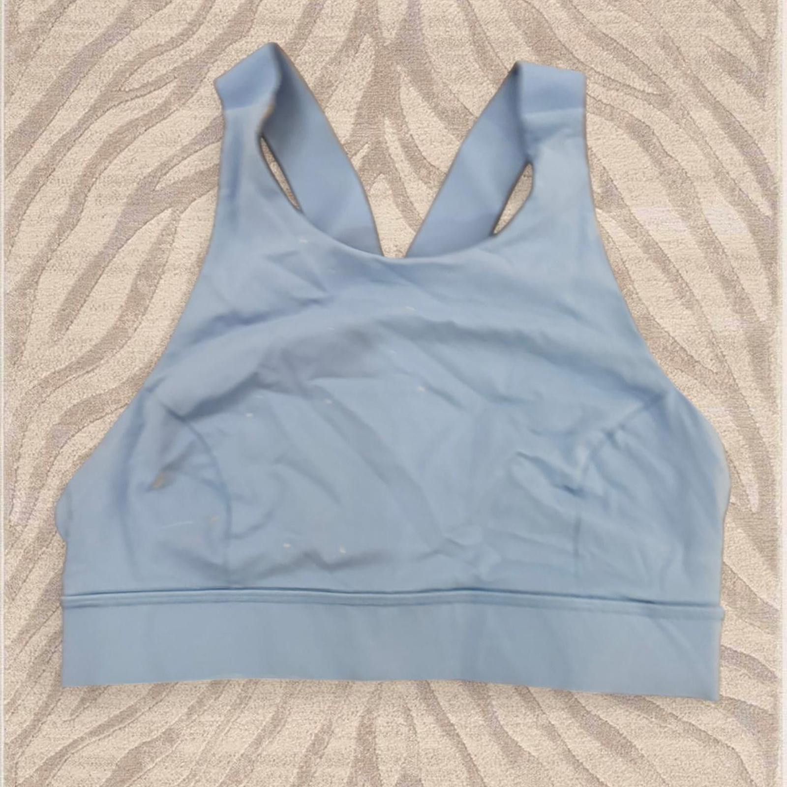 Lululemon Sky blue Lululemon bra/top. High neck, razorback like back. Size S / US 4 / IT 40 - 3 Thumbnail