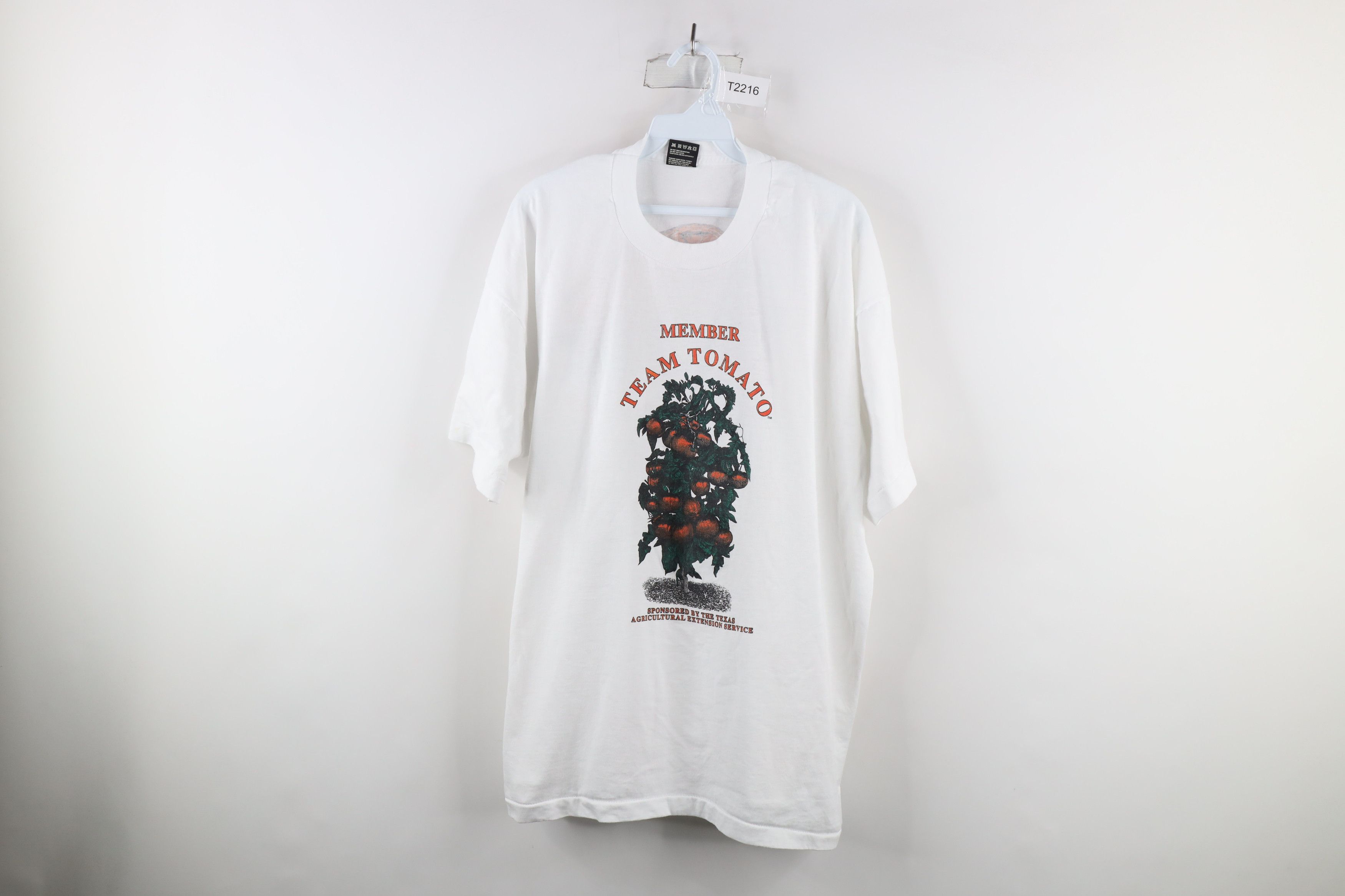 Vintage Vintage 90s Texas Agricultural Team Tomato T-Shirt White USA Size US XXL / EU 58 / 5 - 1 Thumbnail
