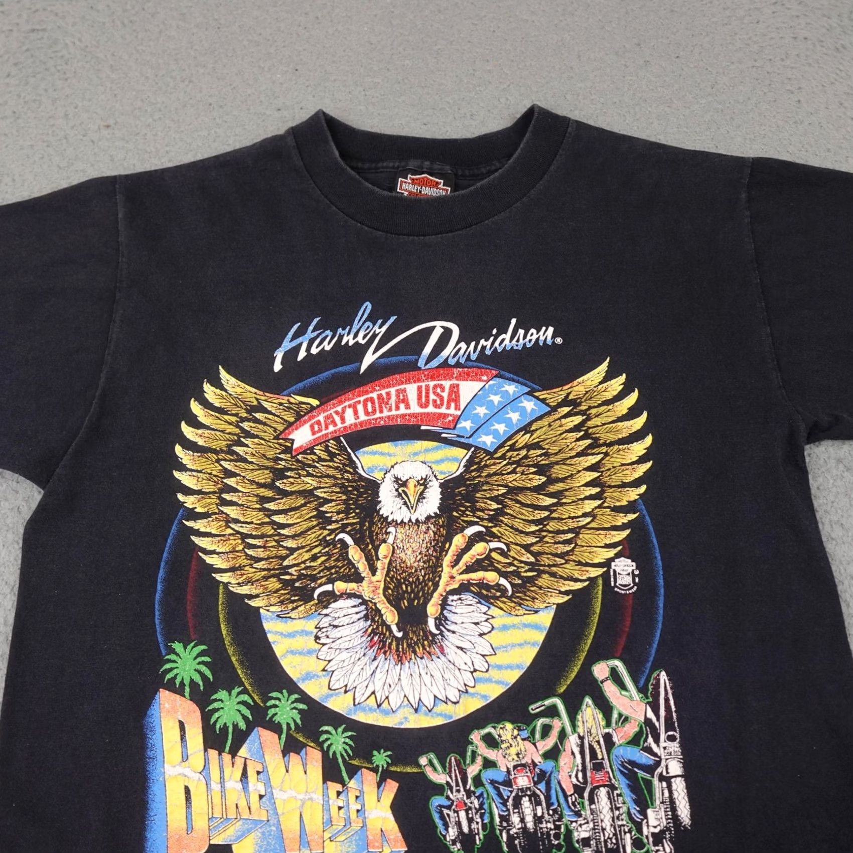 Harley Davidson VINTAGE Harley-Davidson Shirt Mens Large Black Daytona Bike Week Eagle 1992 USA Size US L / EU 52-54 / 3 - 5 Thumbnail