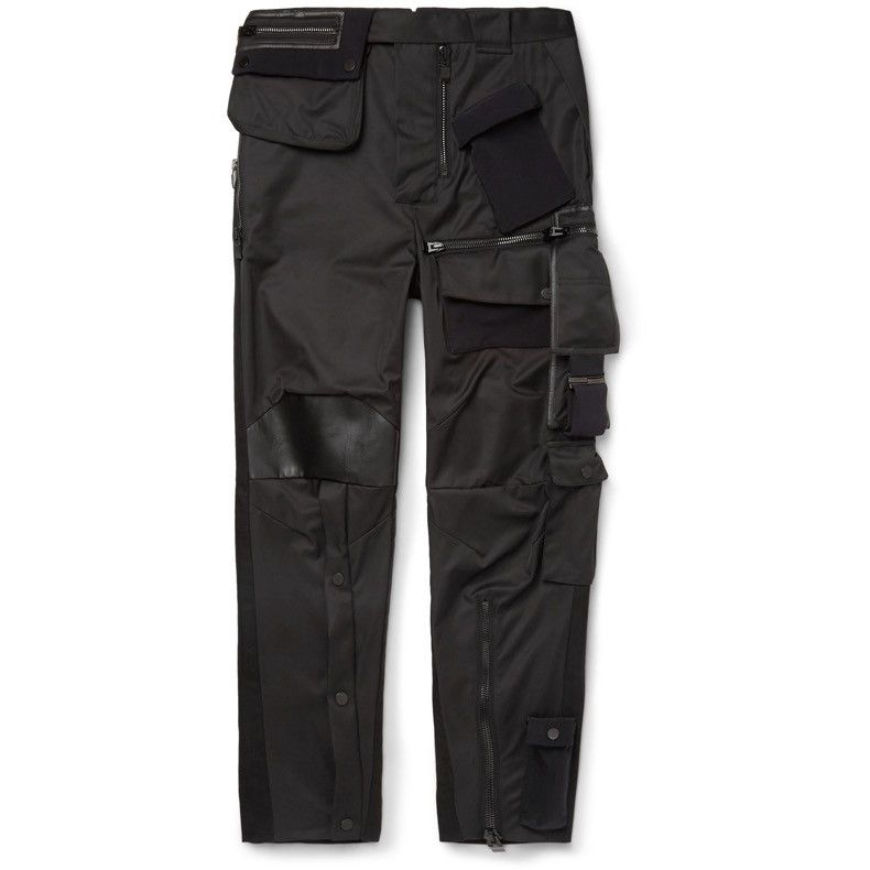 Balenciaga SS16 Tapered Leather-Satin Cargo Pants Size US 33 - 1 Thumbnail