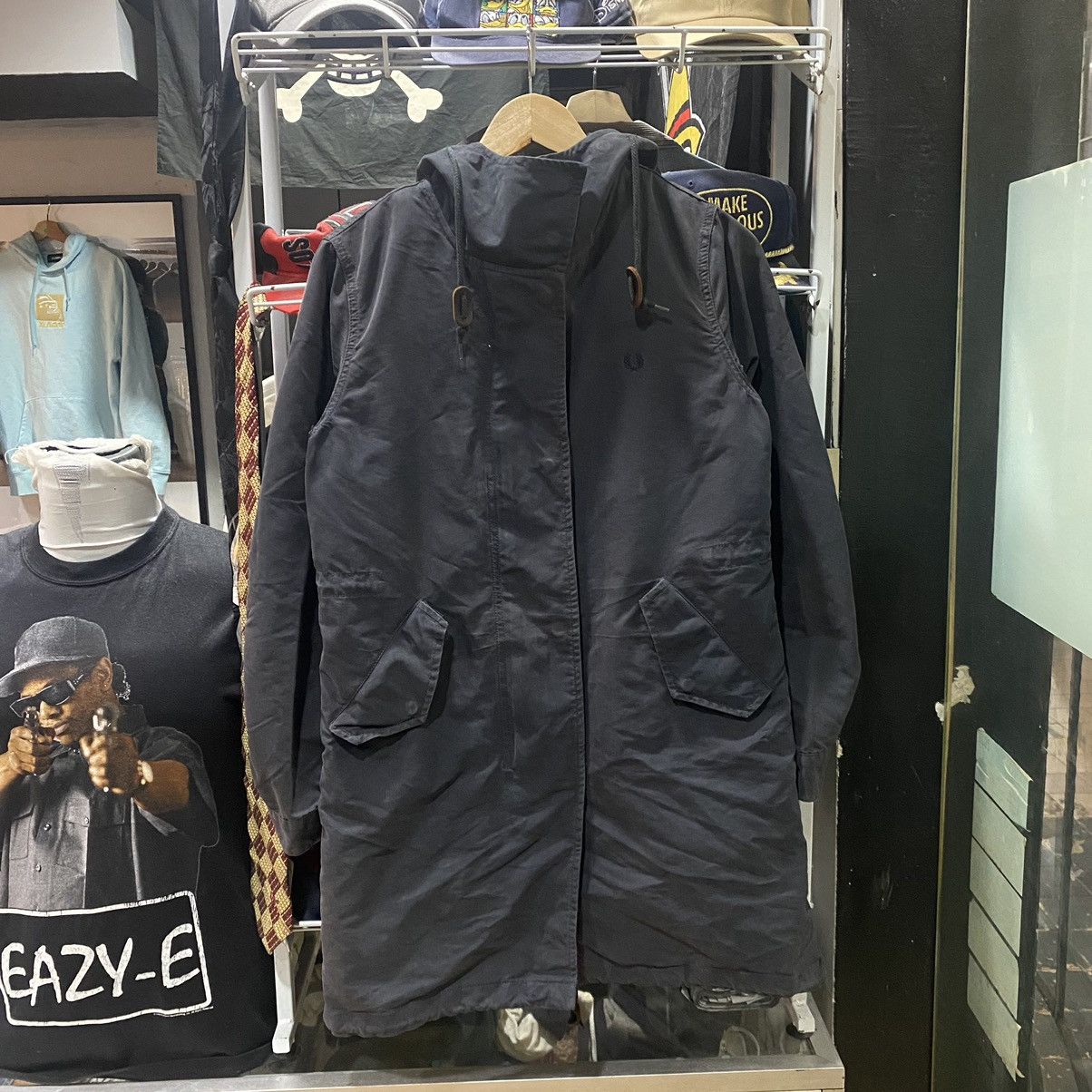 Fred Perry × Union LA × Vintage RARE‼️Fred Perry Union Jack Fleece Inside Parka Jackets Size US M / EU 48-50 / 2 - 2 Thumbnail