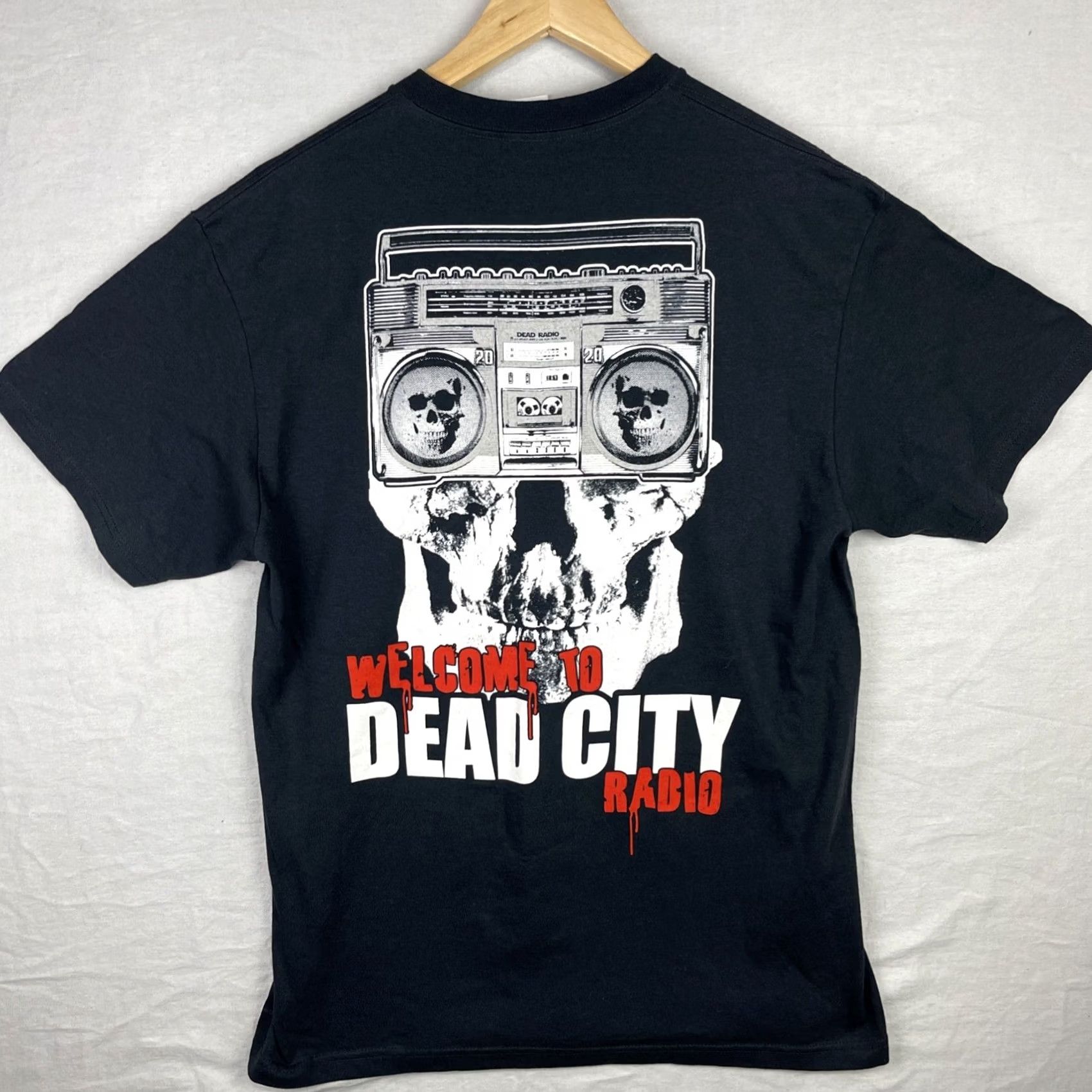 Delta Rob Zombie Shirt Mens Large Black Welcome to Dead City Radio Heavy Metal Band Size US L / EU 52-54 / 3 - 7 Thumbnail