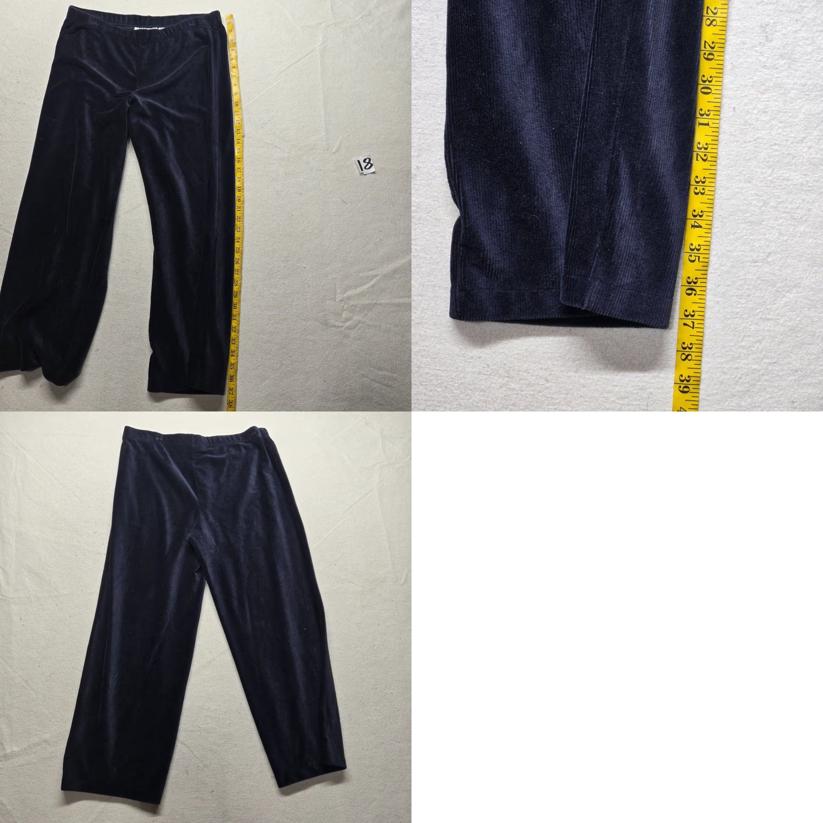Vintage Sag Harbor Pants Vintage Black Velour Pleated Adult Women PL Petite Large Sag Harbor Slacks Velour Pants Women's Petite Black Velour Pants Size 36" / US 14 / IT 50 - 8 Thumbnail