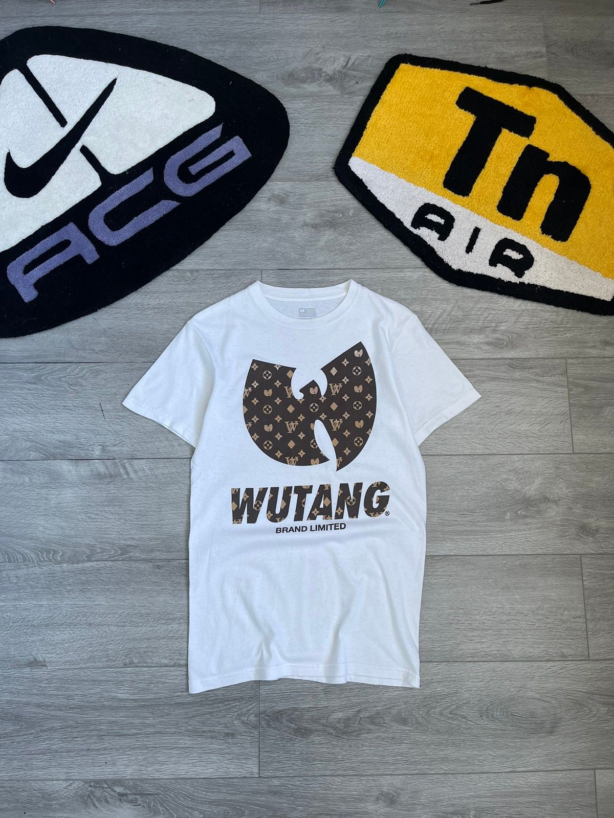 Pre-owned Rap Tees X Vintage Wu Wear Wu Tang Clan Big Logo In Yellow
