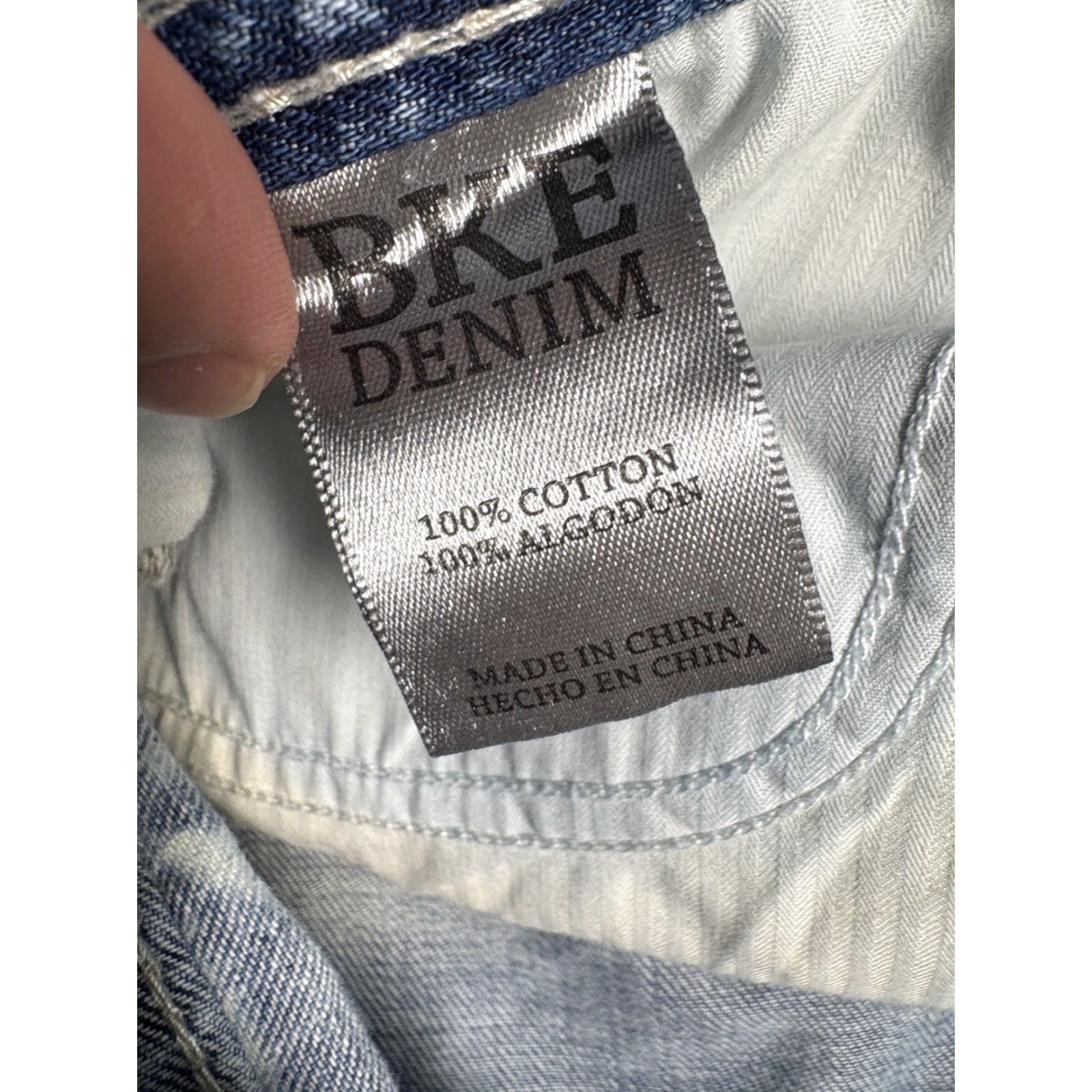 BKE VINTAGE BKE Jake Jeans Mens 31x30 Straight Light Blue Distressed Acid Wash Size US 31 - 7 Thumbnail