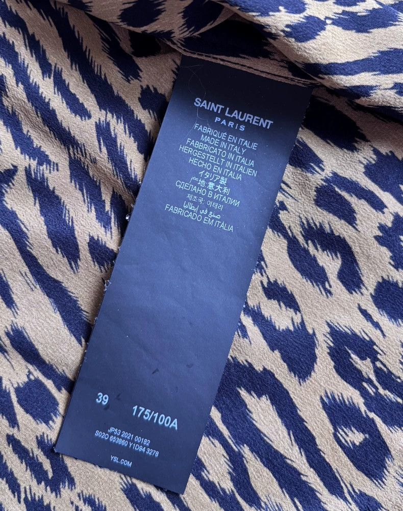 Saint Laurent Paris Saint Laurent Paris size 39 21SS Leopard Shirt Size US M / EU 48-50 / 2 - 3 Thumbnail