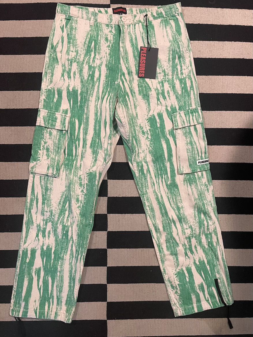 Pleasures Buzz Cargo Pants in Green Size US 32 / EU 48 - 1 Thumbnail