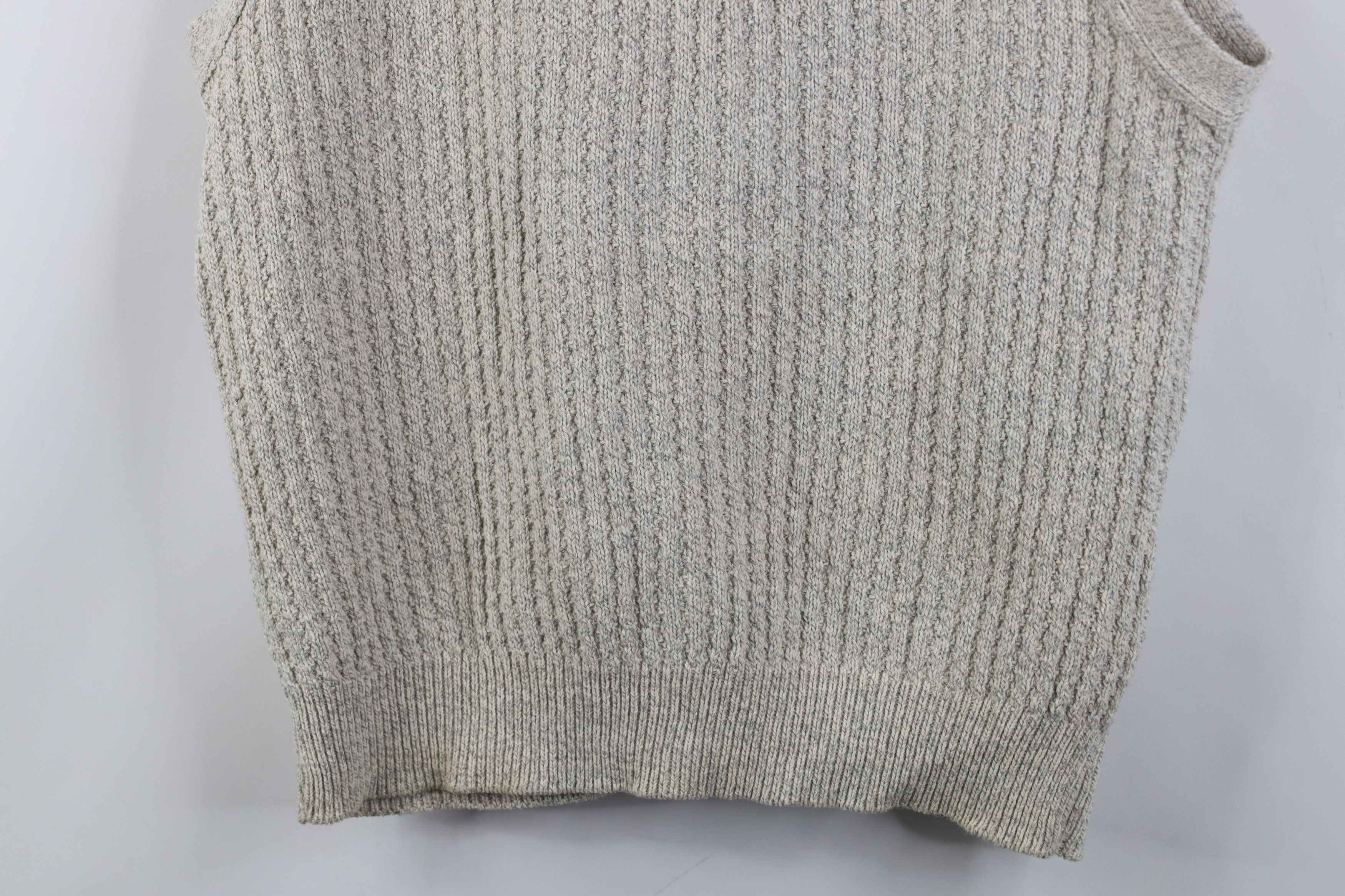 Vintage Vintage 90s Streetwear Cotton Ribbed Knit Sweater Vest USA Size US M / EU 48-50 / 2 - 12 Thumbnail