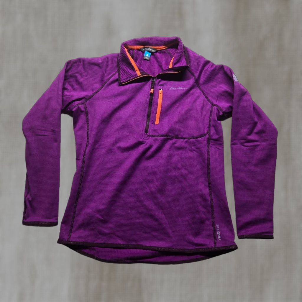 Eddie Bauer VINTAGE Eddie Bauer Sweater Pullover Long Sleeve 1/4 Zip Casual All Seasons Womens Large Purple Size L / US 10 / IT 46 - 1 Thumbnail
