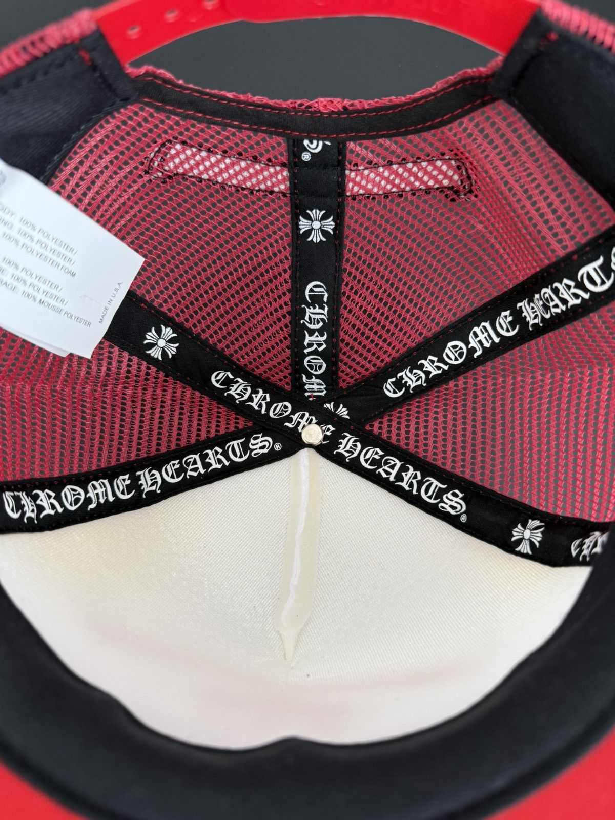 Chrome Hearts Chrome Hearts King Taco Trucker Hat Red/White Size ONE SIZE - 4 Thumbnail