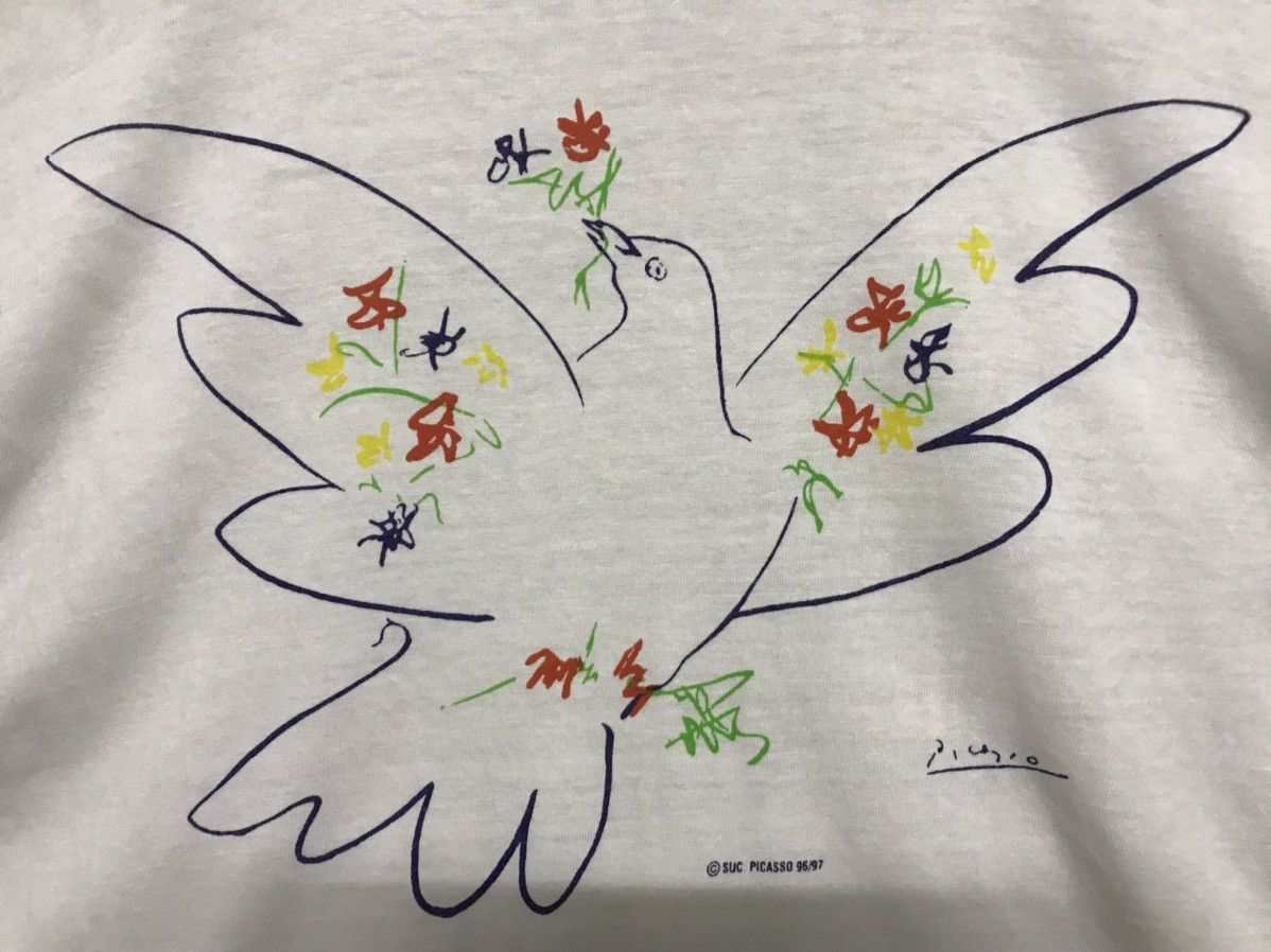 Vintage Vintage Pablo Picasso Dove of Peach Art Tees Size US M / EU 48-50 / 2 - 5 Thumbnail