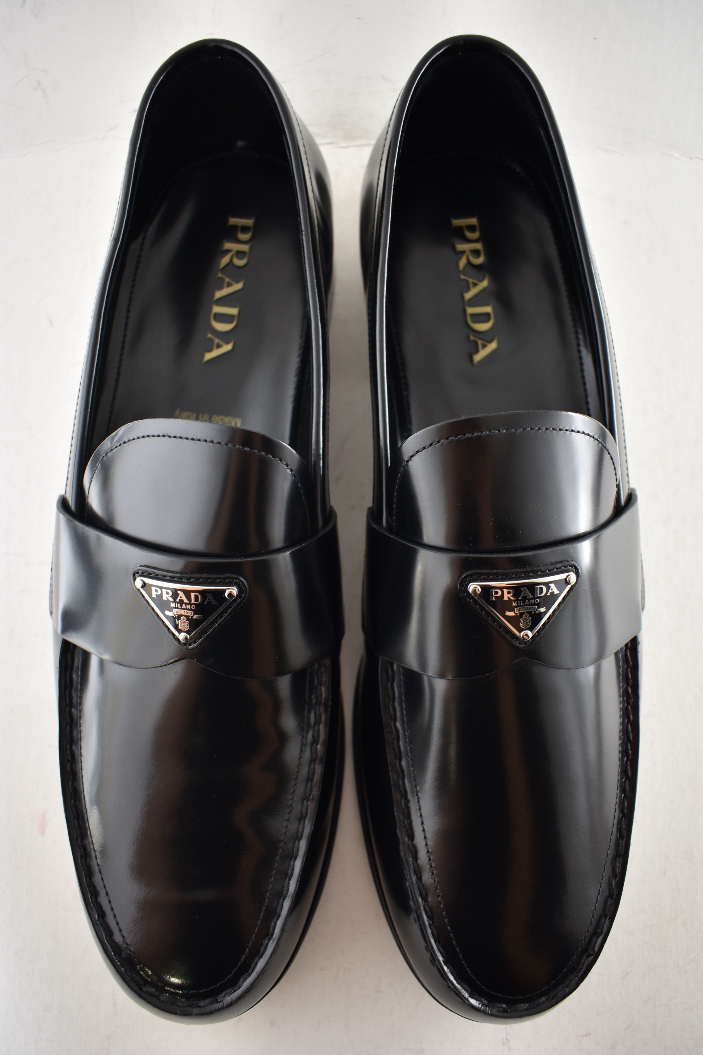 Prada Prada Leather Logo Classic Loafer Slip On Flat UK 12 US 13 Size US 13 / EU 46 - 13 Thumbnail