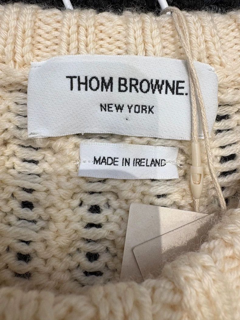 Thom Browne Thom Browne Round neck thick knit long sleeve sweater Size M / US 6-8 / IT 42-44 - 5 Thumbnail