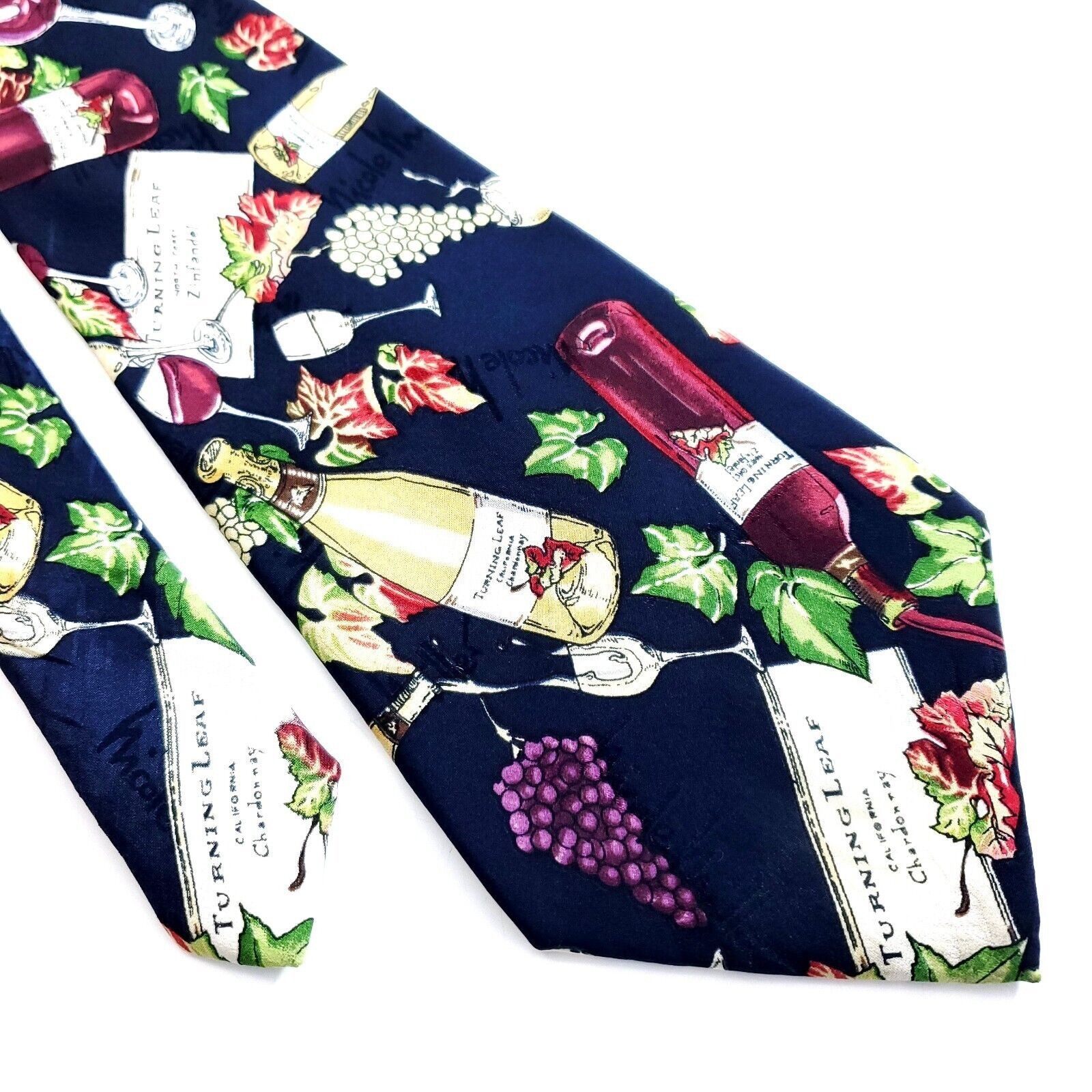 Nicole Miller Nicole Miller Turning Leaf Vintage Blue Wine Jacquard Wide P Size ONE SIZE - 1 Thumbnail