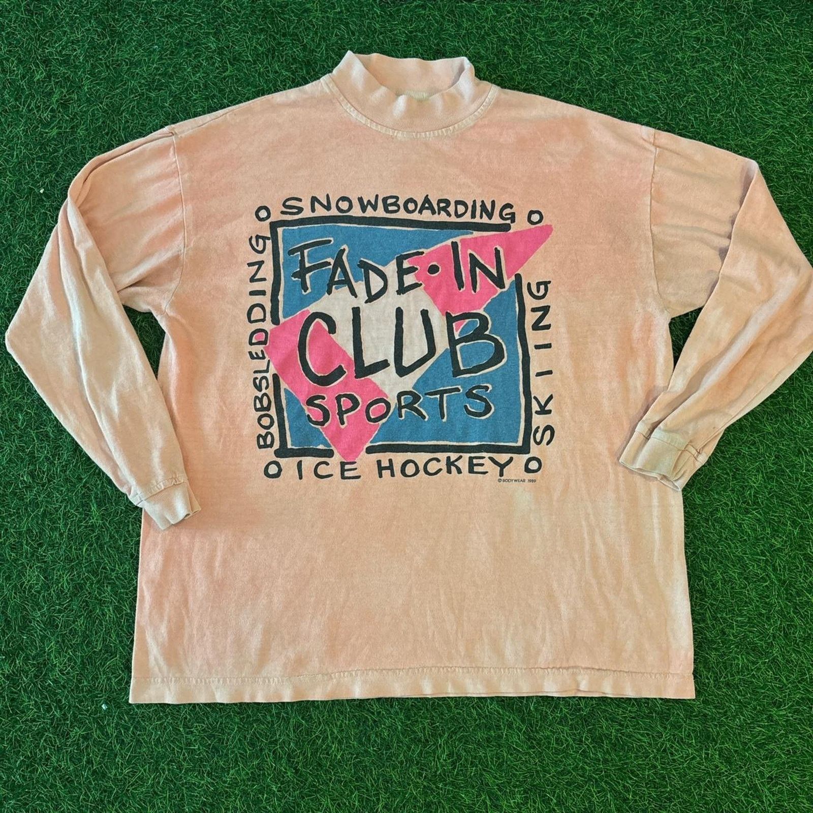 Other Vintage Peach 80s Fade Graphic Long Sleeve Size US XL / EU 56 / 4 - 1 Thumbnail