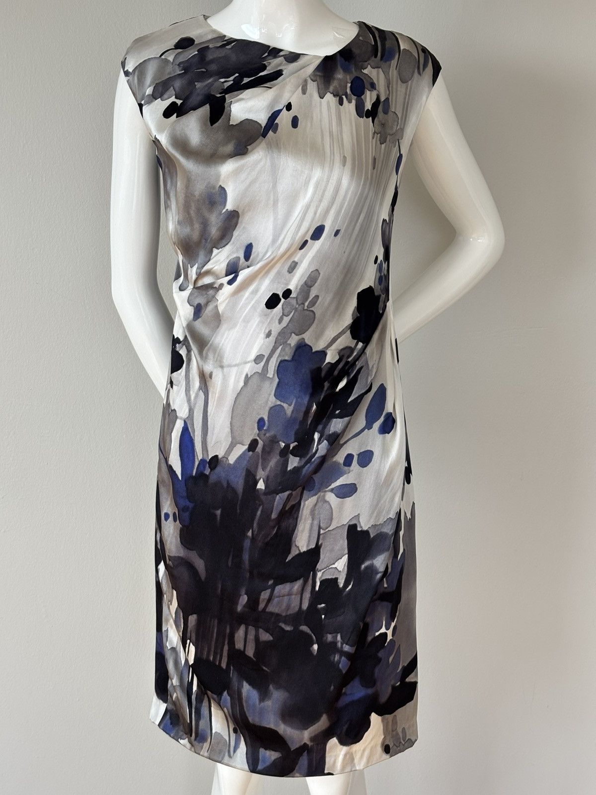 Max Mara Max Mara Silk Dress Abstract Print Sleeveless Italy Size S Size S / US 4 / IT 40 - 2 Thumbnail