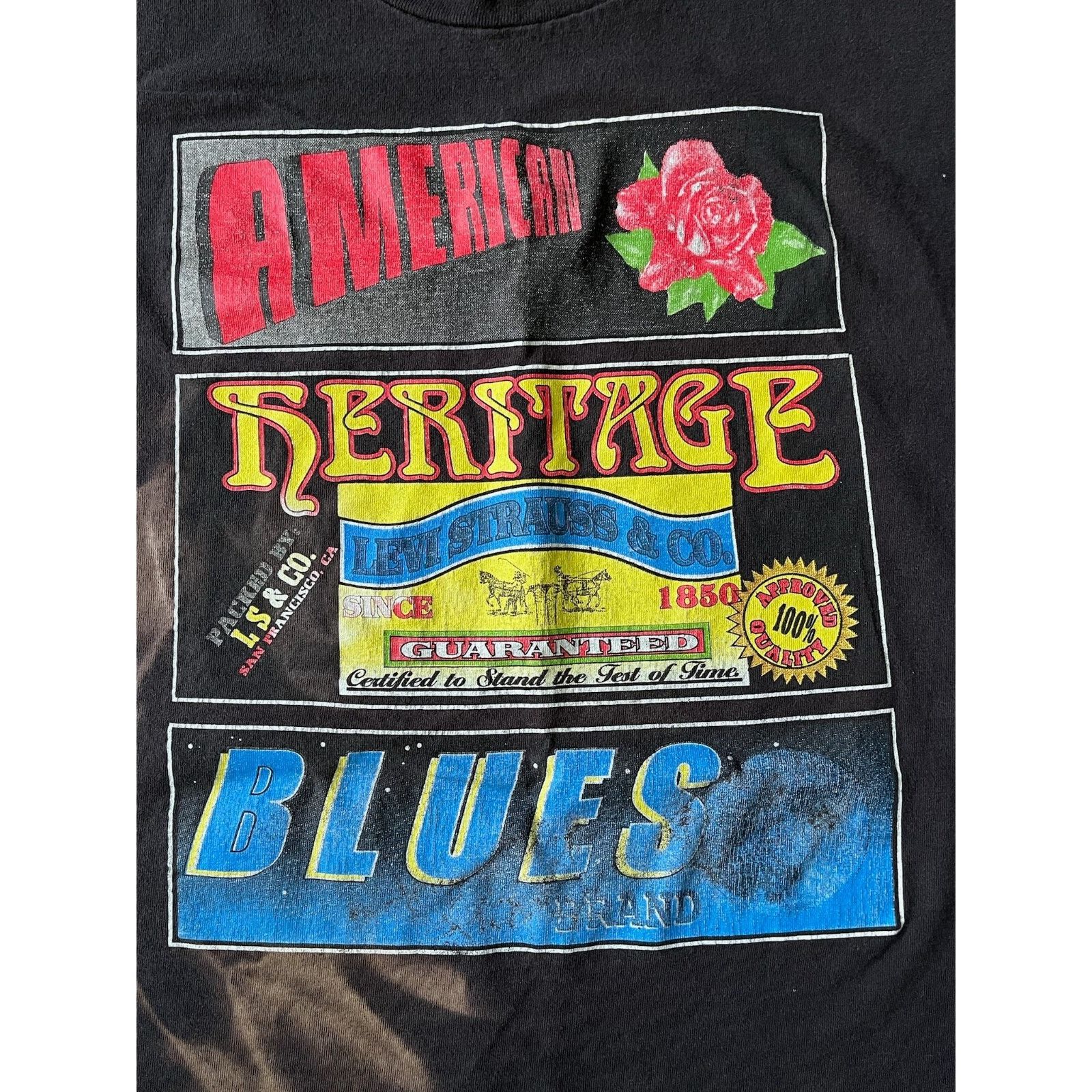 Levi's VTG 90's Levi's American Heritage Blues T-Shirt ONE SIZE Size ONE SIZE - 2 Thumbnail