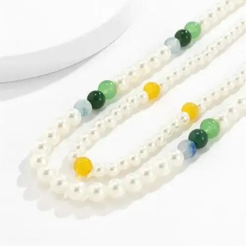 Vintage 2 Pearl Necklace Casual Chain Jewelry Classic Imitation Bead Size ONE SIZE - 4 Thumbnail
