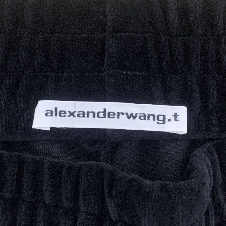 Alexander Wang Alexander Wang Black Velvet Logo Rhinestone Shorts K26WX Size 25" / US 0 / IT 36 - 5 Thumbnail