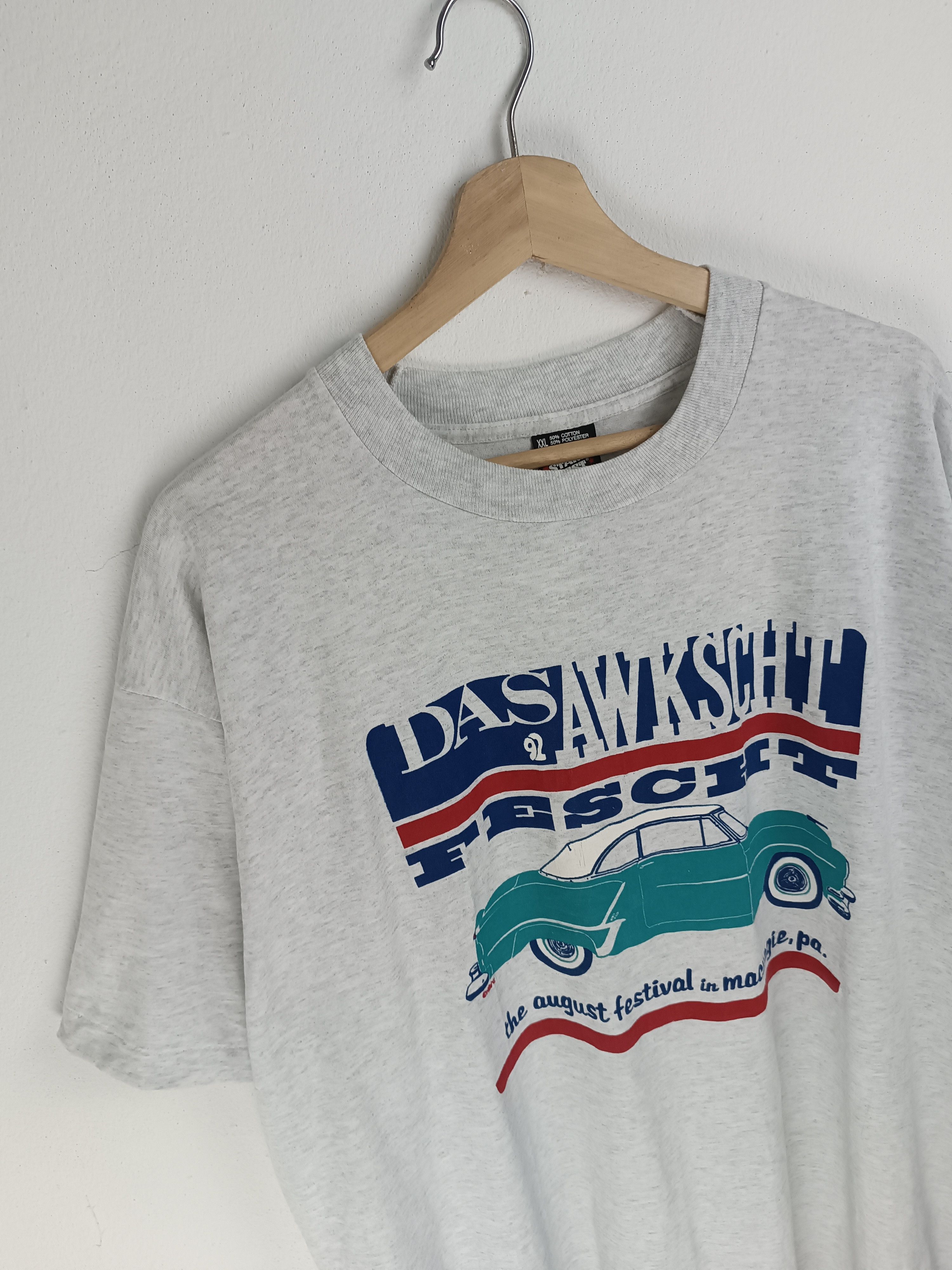 Vintage VINTAGE 90'S DAS AWKSCHT FESCHT HOT ROD CLASSIC CAR TEE Size US XL / EU 56 / 4 - 5 Thumbnail