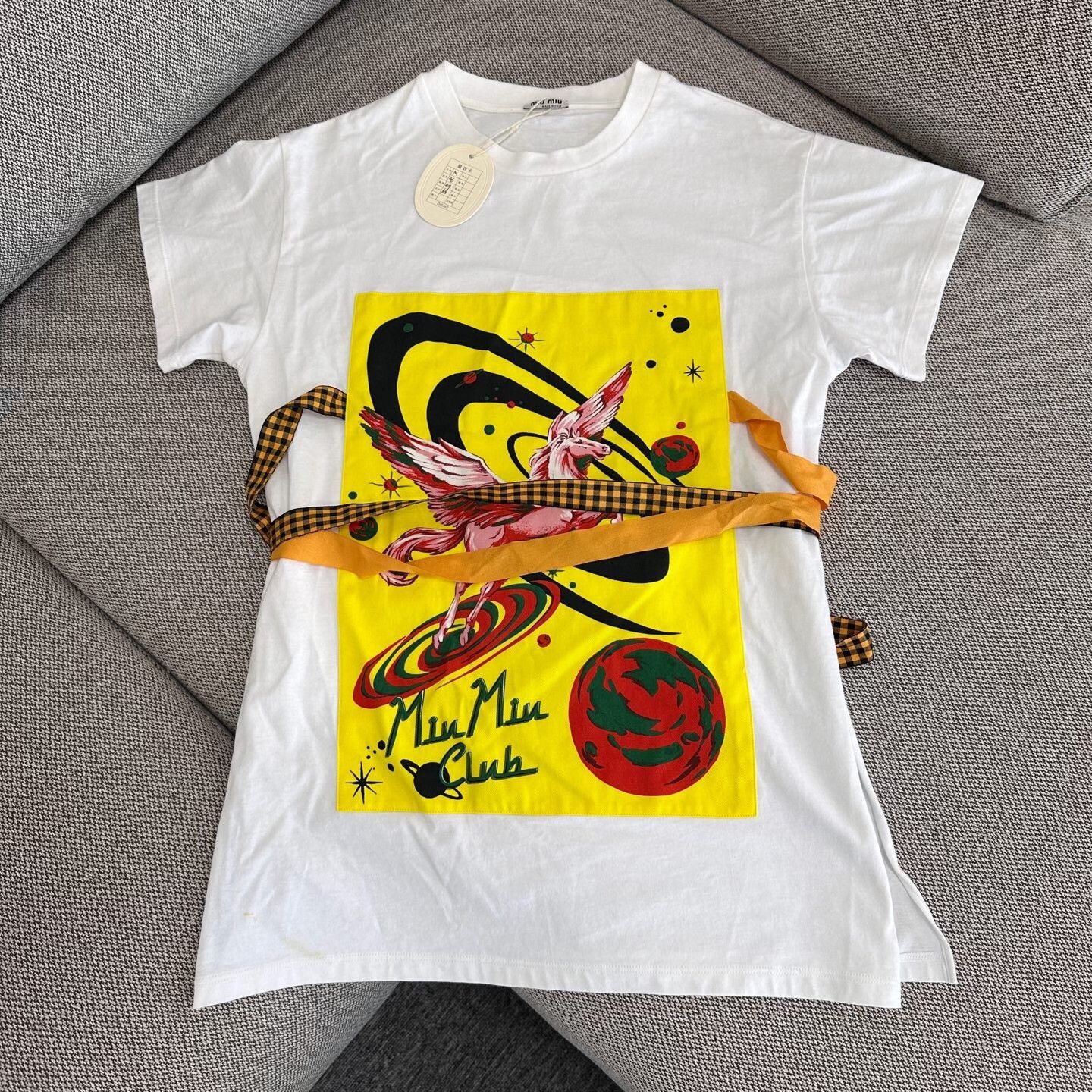 Miu Miu Miu Miu Printed Graphic T-Shirt M Women Size M / US 6-8 / IT 42-44 - 1 Thumbnail
