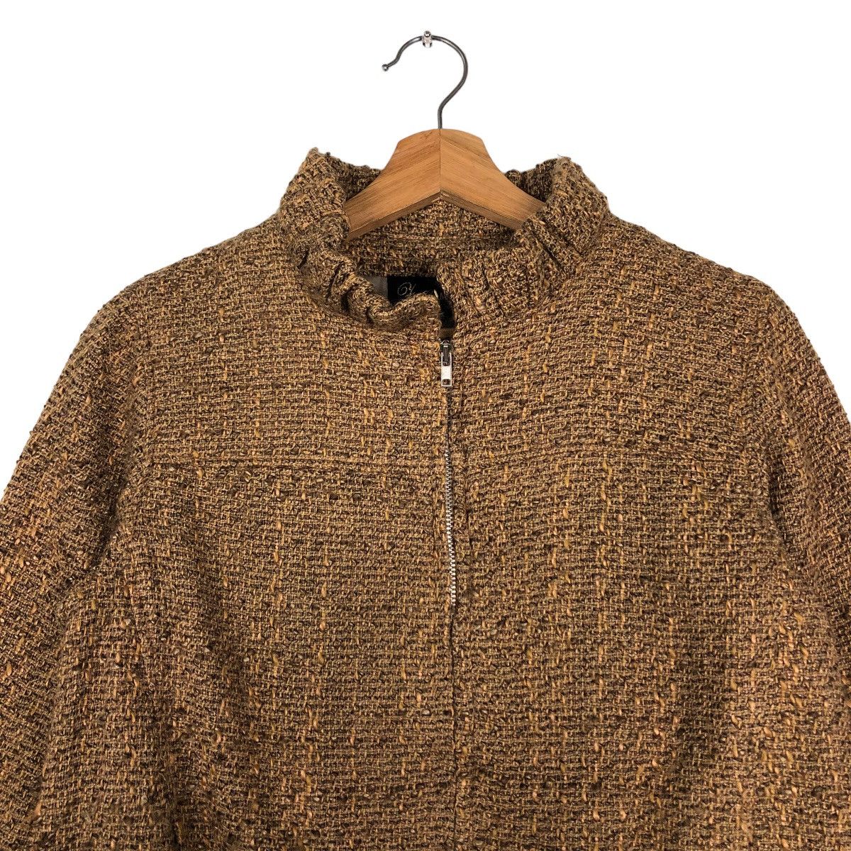 Japanese Brand 🔥Vtg Herringbone Wool Bomber Jacket Faye Issey Miyake Size US S / EU 44-46 / 1 - 3 Thumbnail