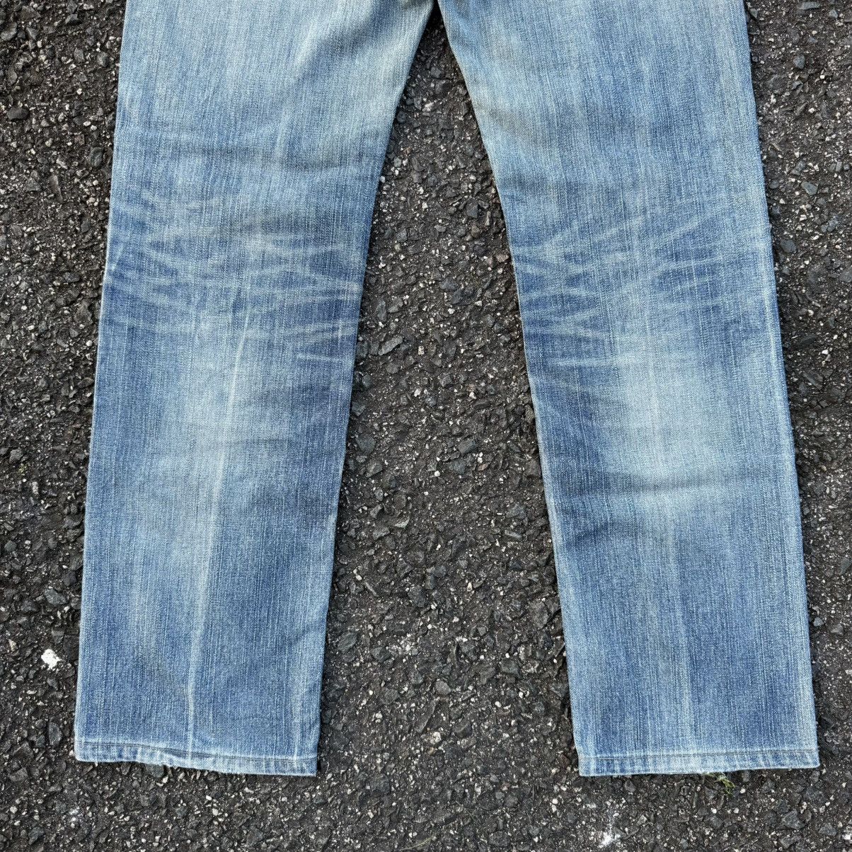 W32 VINTAGE WRANGLER FADED RIPPEP JEAN DENIM PANTS