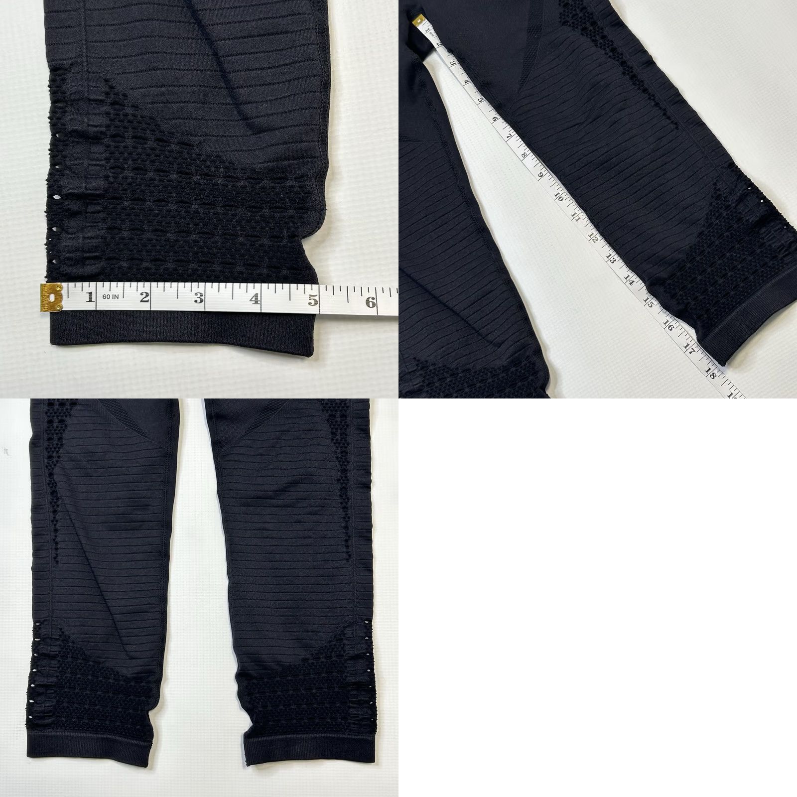 Gymshark VINTAGE Gymshark Black Leggings Cut Out Moto Womens XS 18” Inseam Crop Length Size 26" / US 2 / IT 38 - 8 Thumbnail