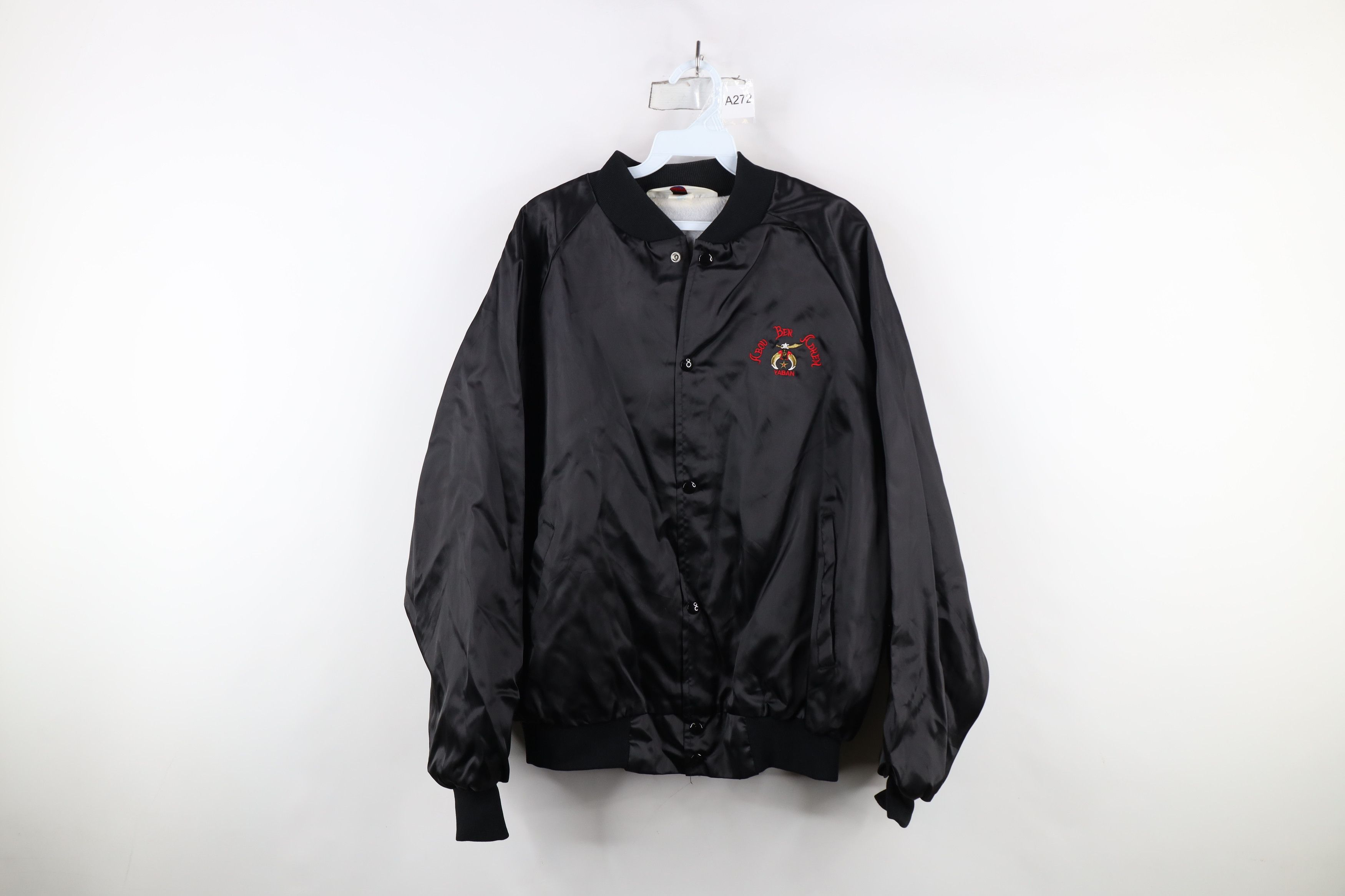 Vintage Vintage 70s 80s Adhem Shrine Nobles Satin Bomber Jacket USA Size US L / EU 52-54 / 3 - 1 Thumbnail