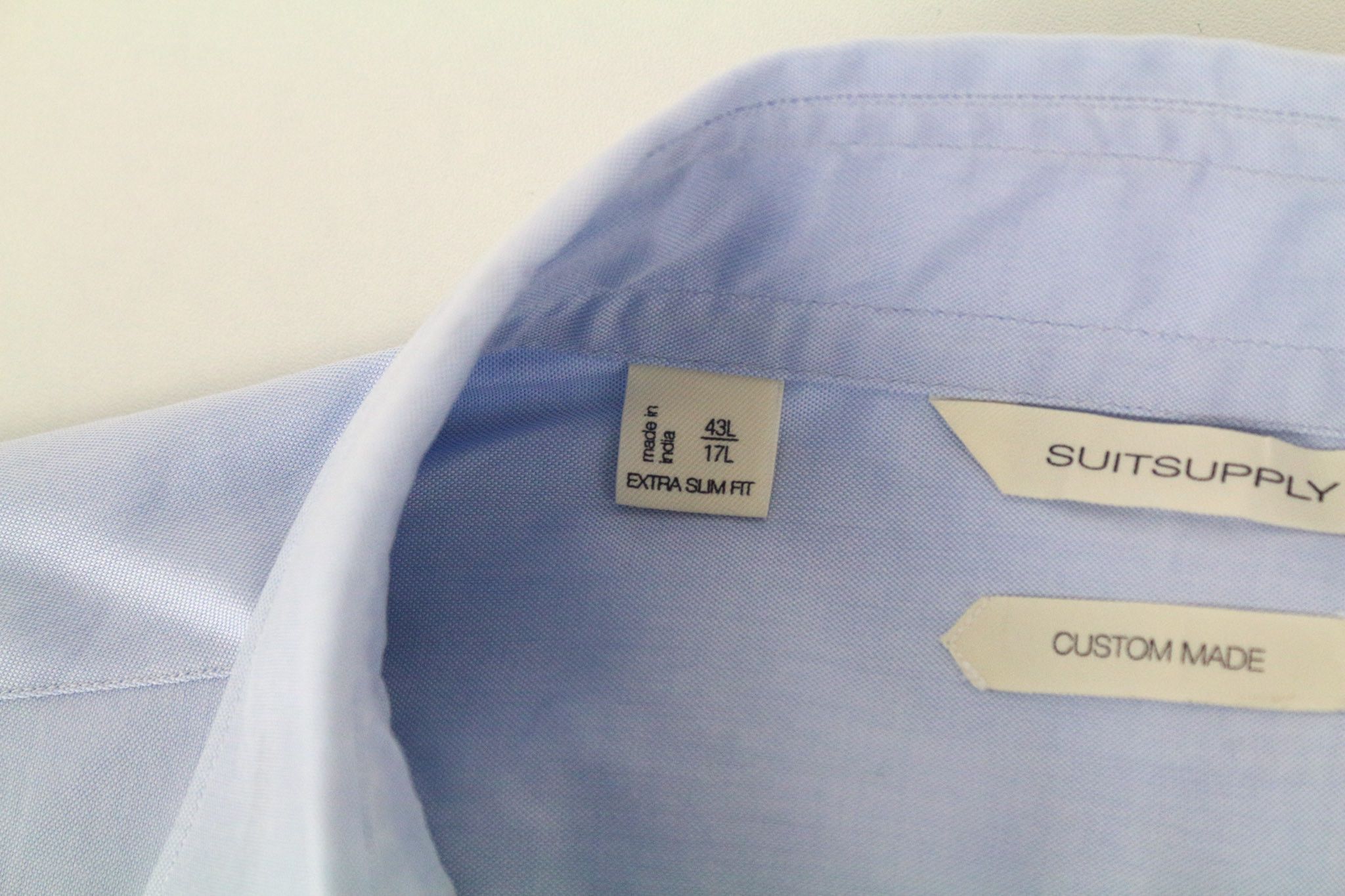 Suitsupply 43L/17L Extra Slim Blue Cotton Cutaway 72680 Size 42R - 5 Thumbnail