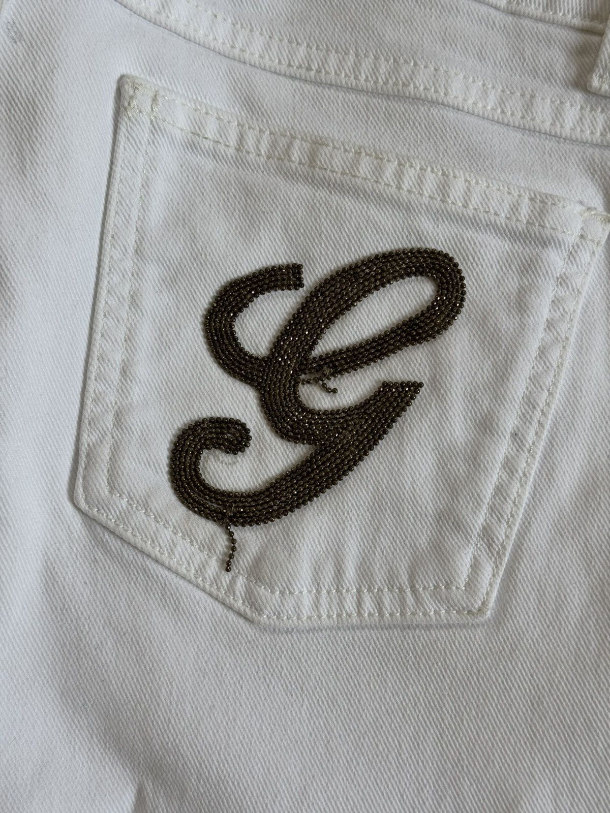Gucci Gucci 42size white denim pants jeans trousers flared Size 28" / US 6 / IT 42 - 4 Thumbnail