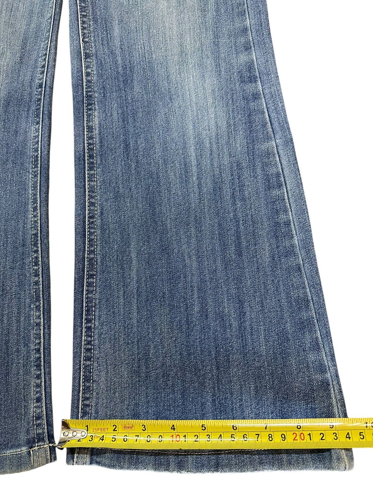 If Six Was Nine Vintage Japanese Brand Blue Faded Wash Style Wide Leg Jeans Size US 30 / EU 46 - 16 Thumbnail