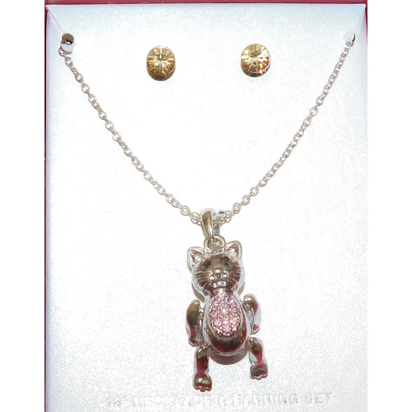 Other Articulated Cat Necklace And Earring Set Size ONE SIZE - 3 Thumbnail