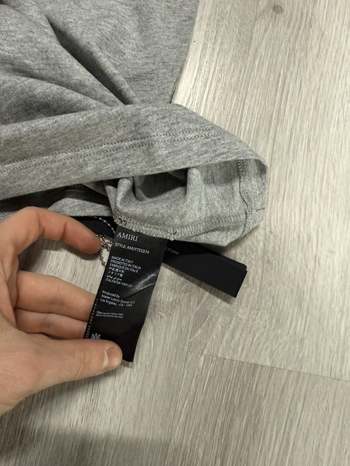 Amiri Amiri MA Logo Heather Grey Tee Size US XS / EU 42 / 0 - 5 Thumbnail