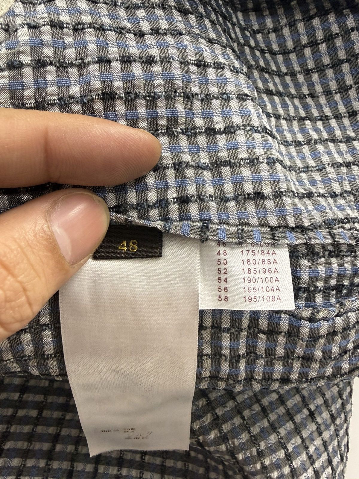 Louis Vuitton Louis Vuitton S/S’13 Check Pattern Silk Jacket Size US M / EU 48-50 / 2 - 12 Thumbnail