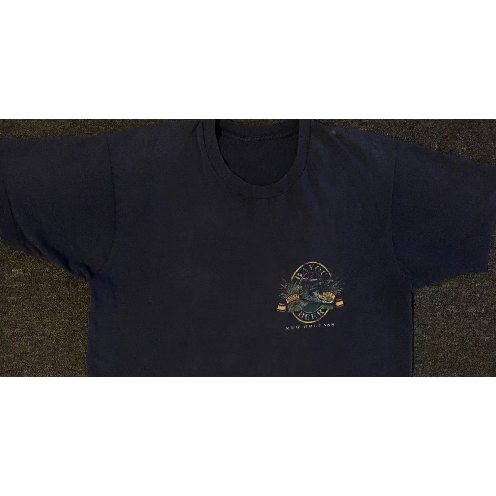 Vintage VINTAGE New Orleans Bayou Beer Faded Distressed Shirt XL Blue Graphic Tee Men 80s 90s Bar Biker Punk Grunge Single Stitch USA Size US XL / EU 56 / 4 - 7 Thumbnail
