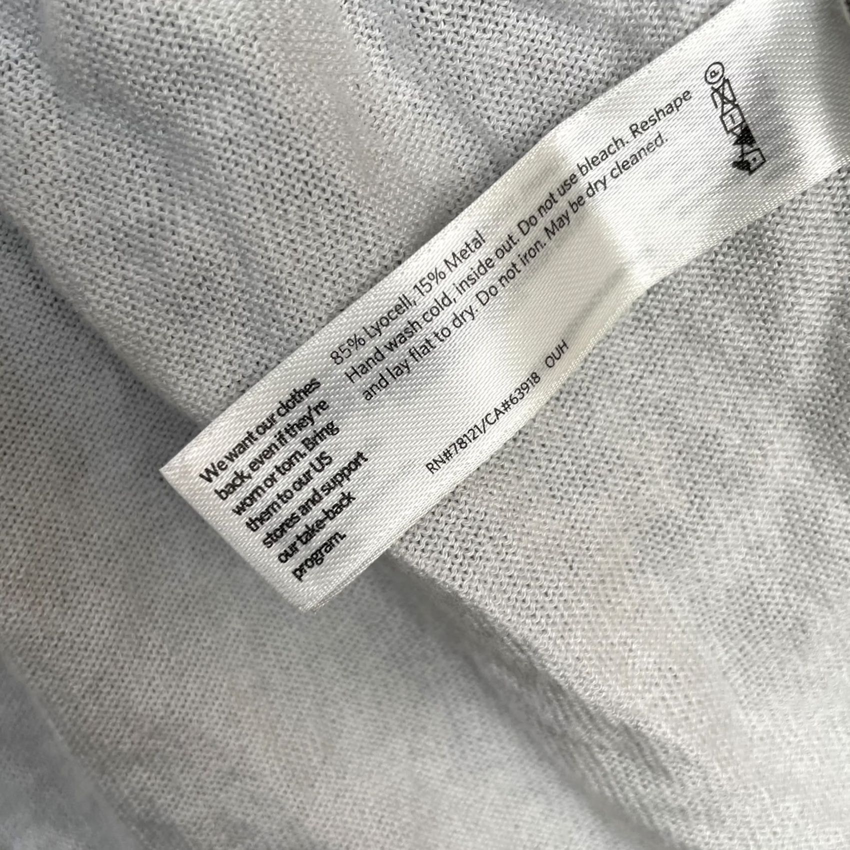 Eileen Fisher VINTAGE Eileen Fisher Cardigan Sweater Womens L White Lyocell Open Front Tight Knit Long Sleeve Collared Knit Ballpark? Size L / US 10 / IT 46 - 4 Thumbnail
