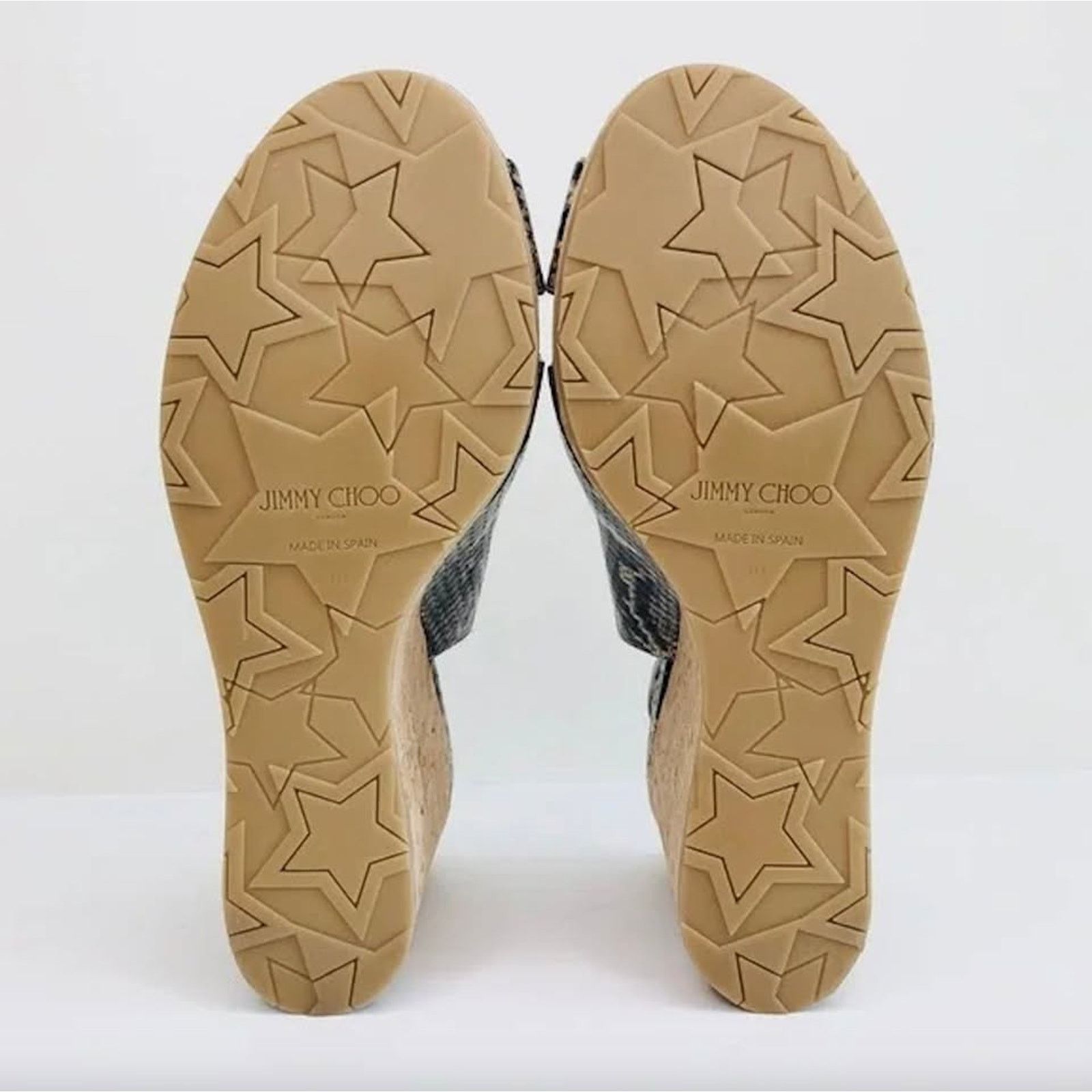 Jimmy Choo Jimmy Choo Amely Snake Print Slingback Wedge Sandals Nw 40.5 Size US 10.5 / IT 40.5 - 4 Thumbnail