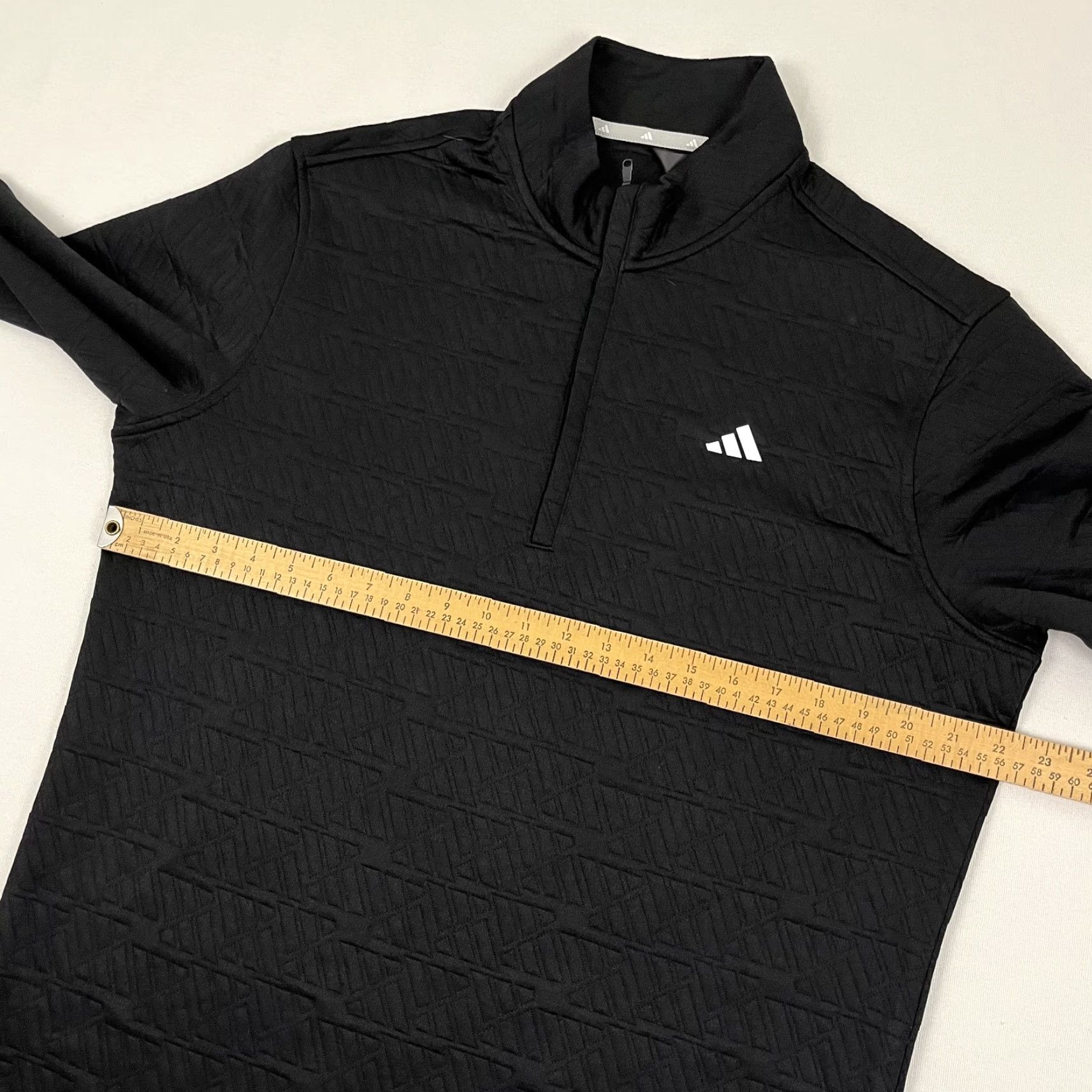 Adidas Adidas Pullover Mens Medium Black Adi Pattern Quarter Zip Active Golf Sweatshirt Jacket Size US M / EU 48-50 / 2 - 5 Thumbnail